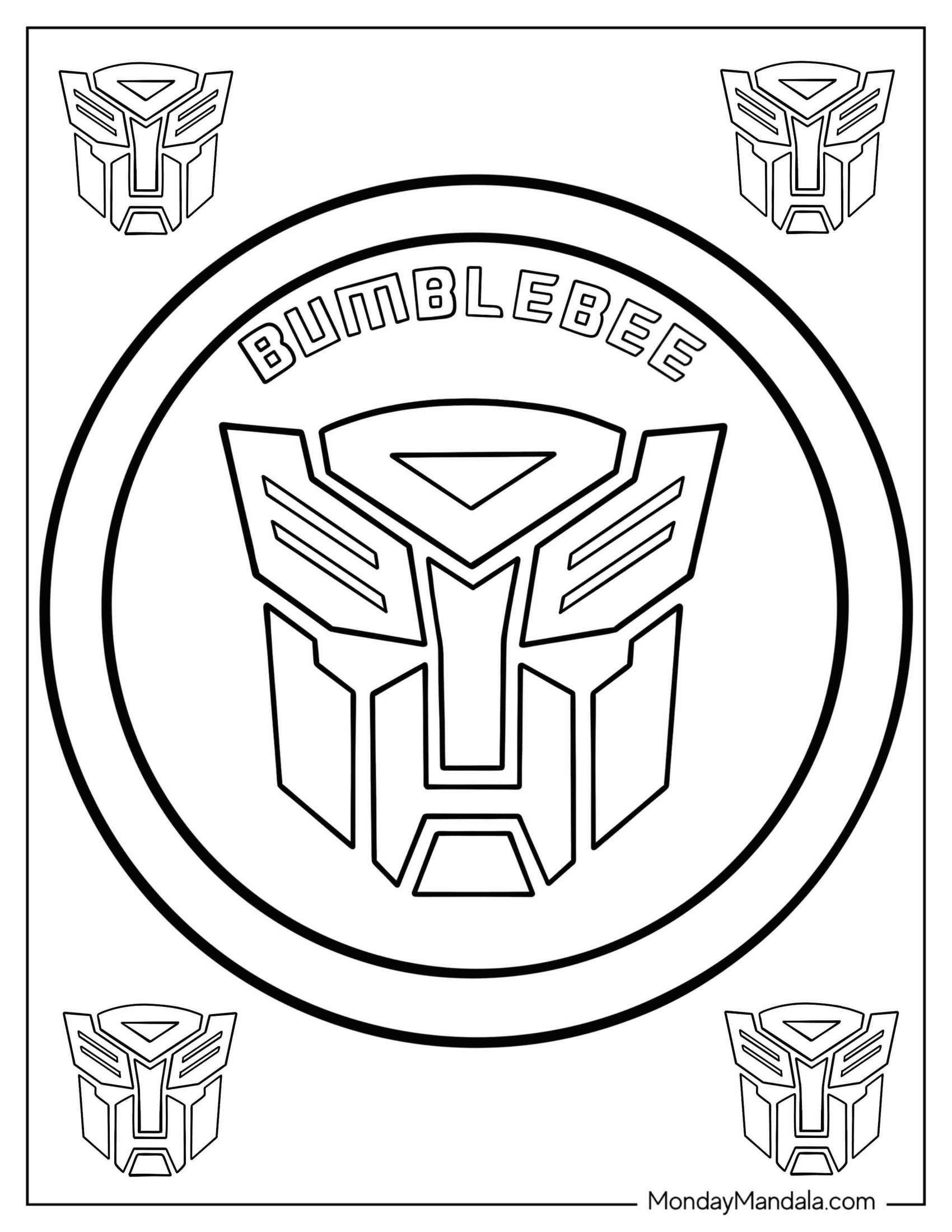 Bumblebee Coloring Page Logo