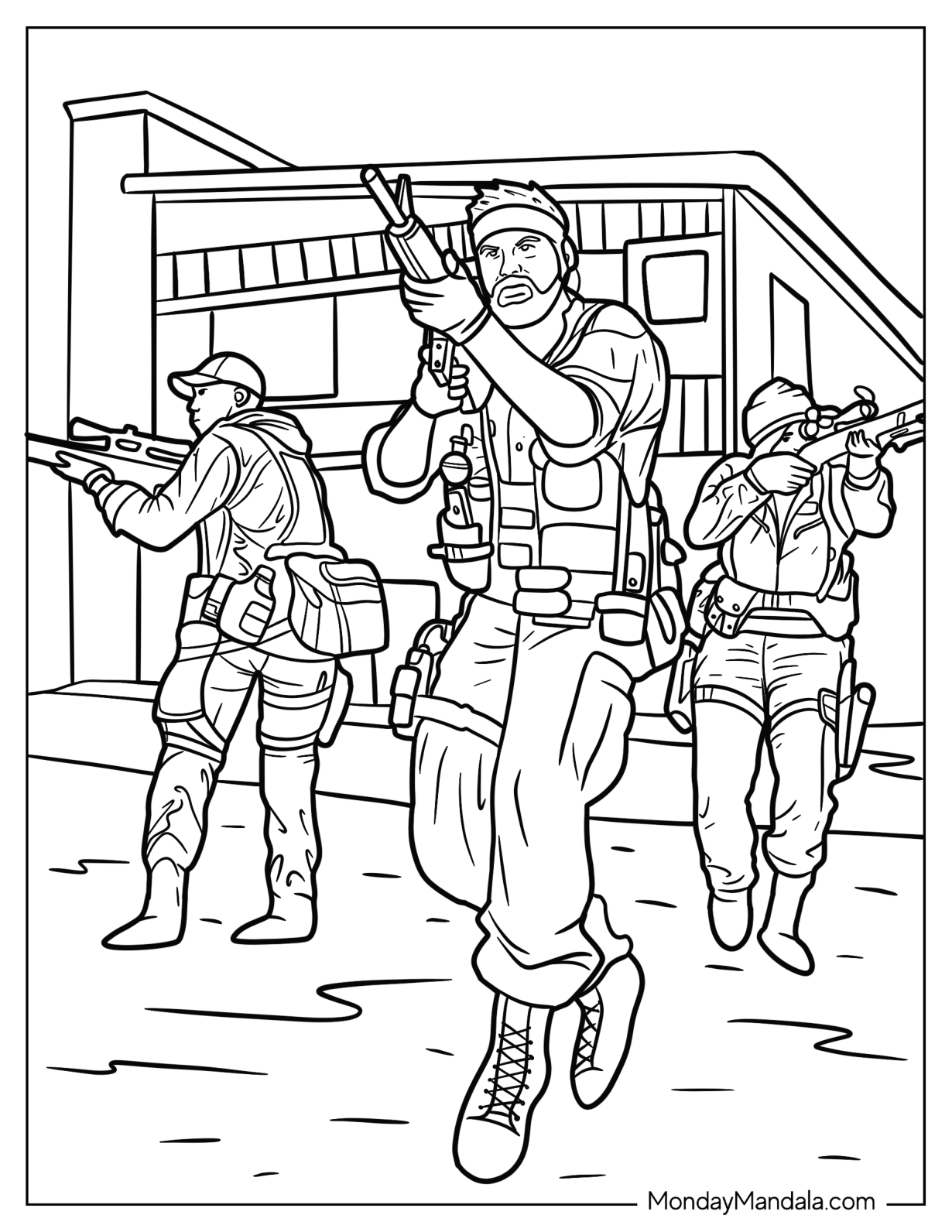 Call Of Duty Coloring Page Of Warzone Snipers