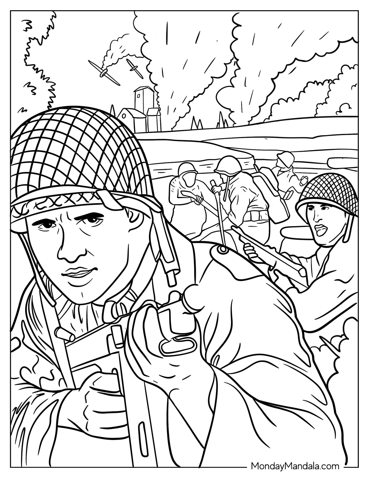 Call Of Duty III Coloring Page Of Battle Of Normandy