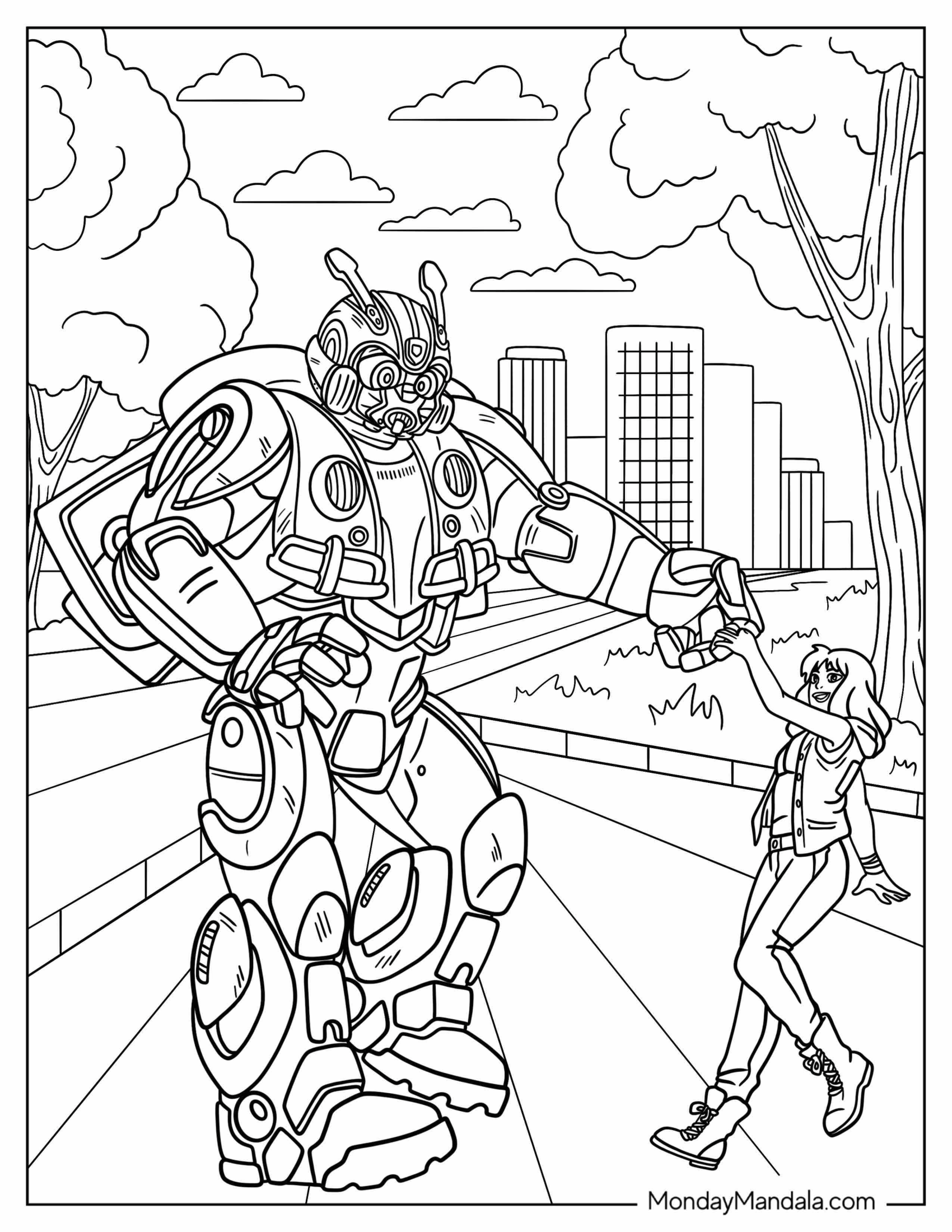 Cartooon Bumblebee Coloring Page Dancing With Charlie Watson