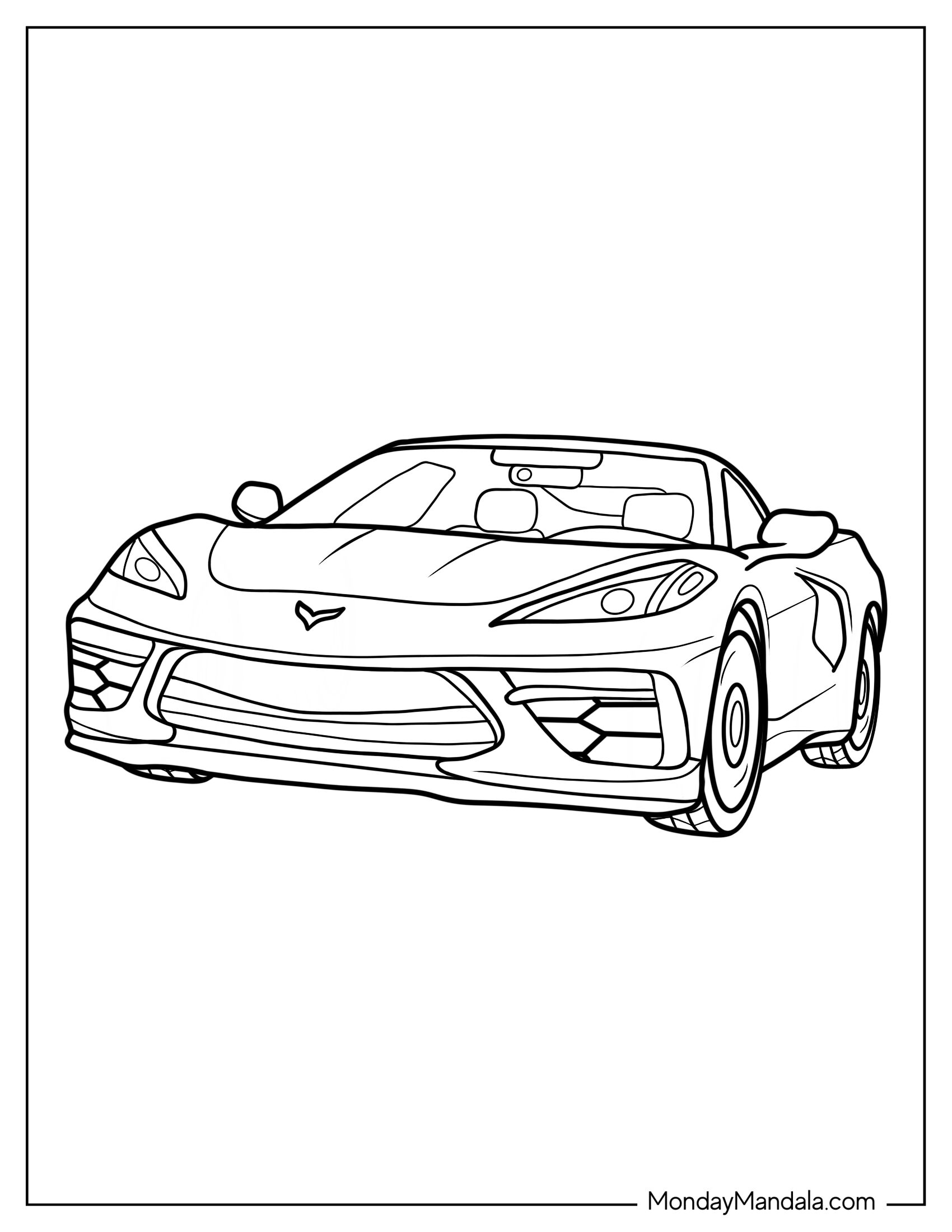 Chevrolet Corvette ZR1 Coloring Sheet