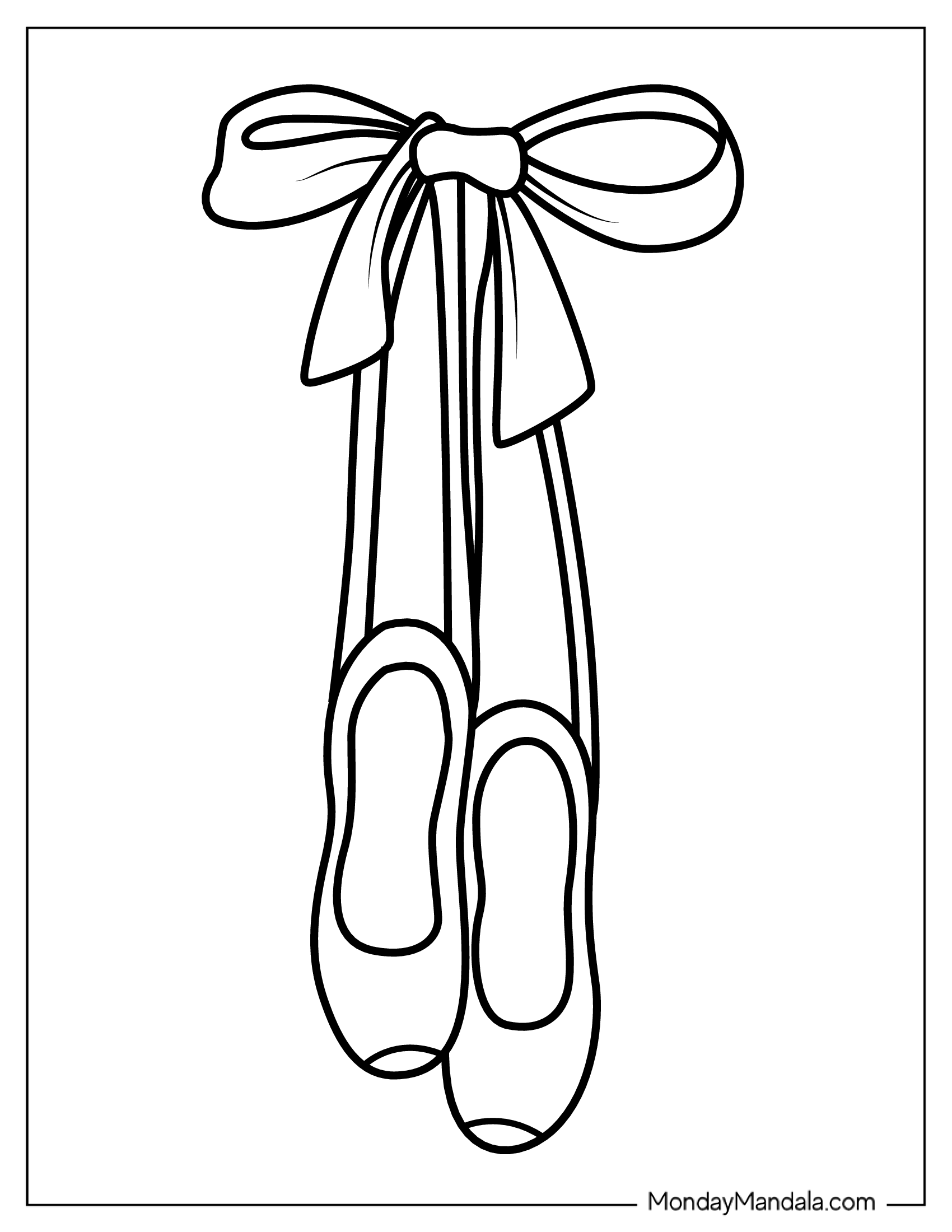 Coloring Page Of Ballerina Shoes