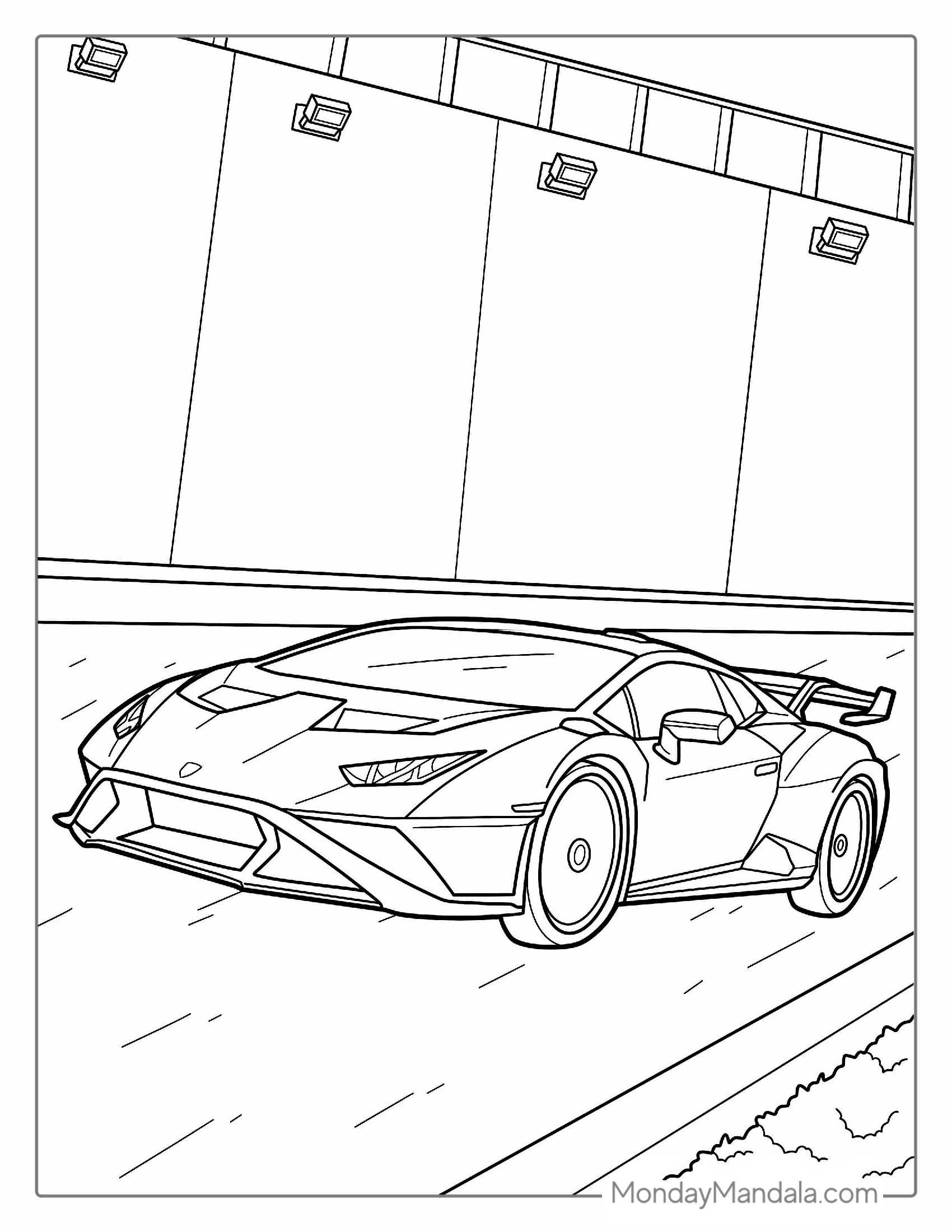 Coloring Page Of Lamborghini Huracan