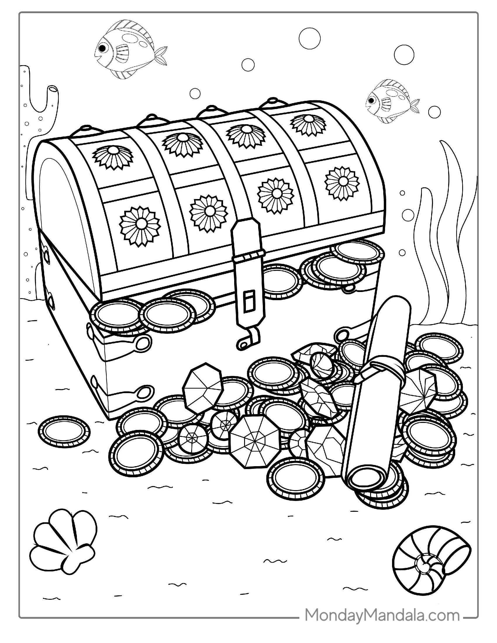 Coloring Page Of Pirates Gold