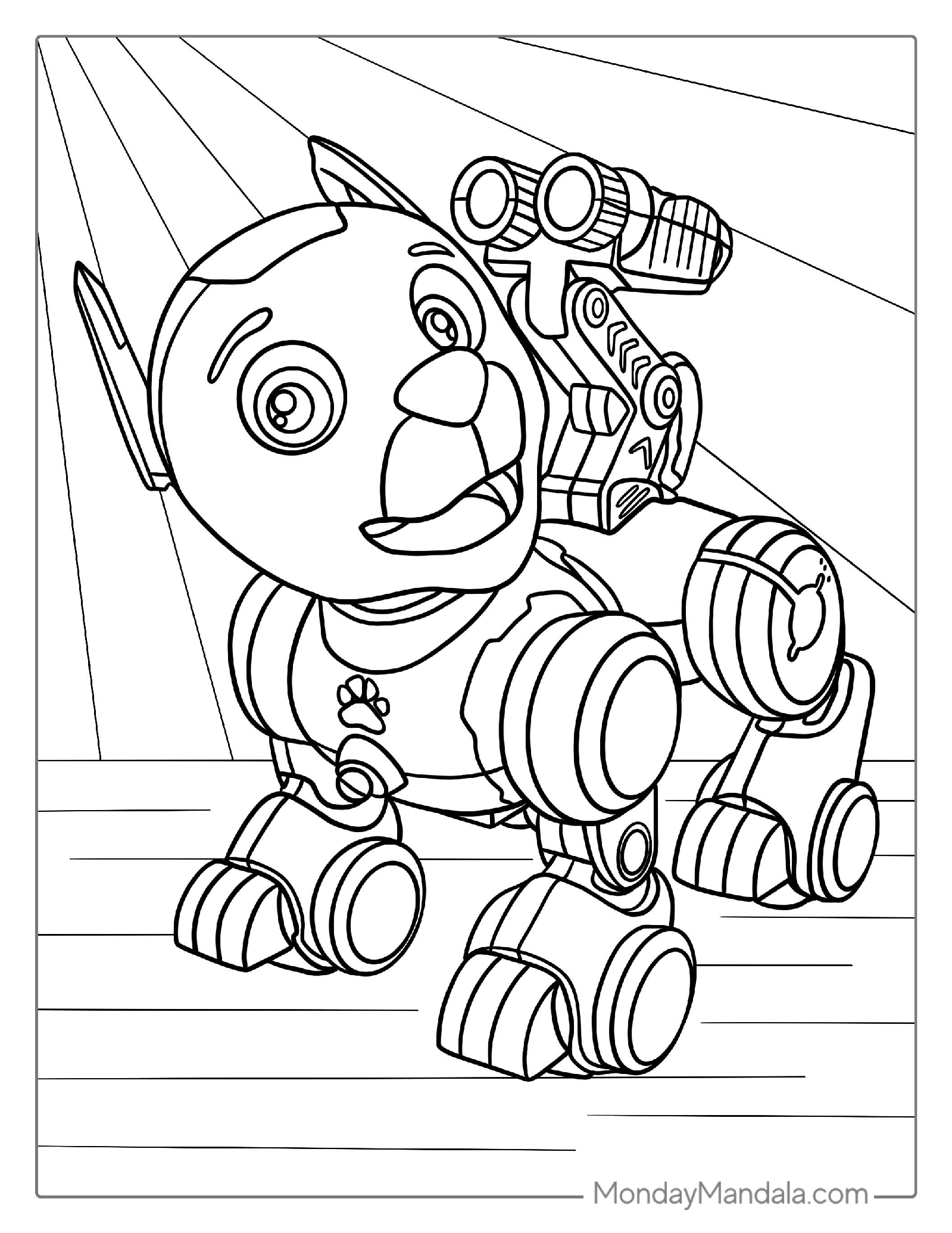 Coloring Page Of Robot Dog To Color