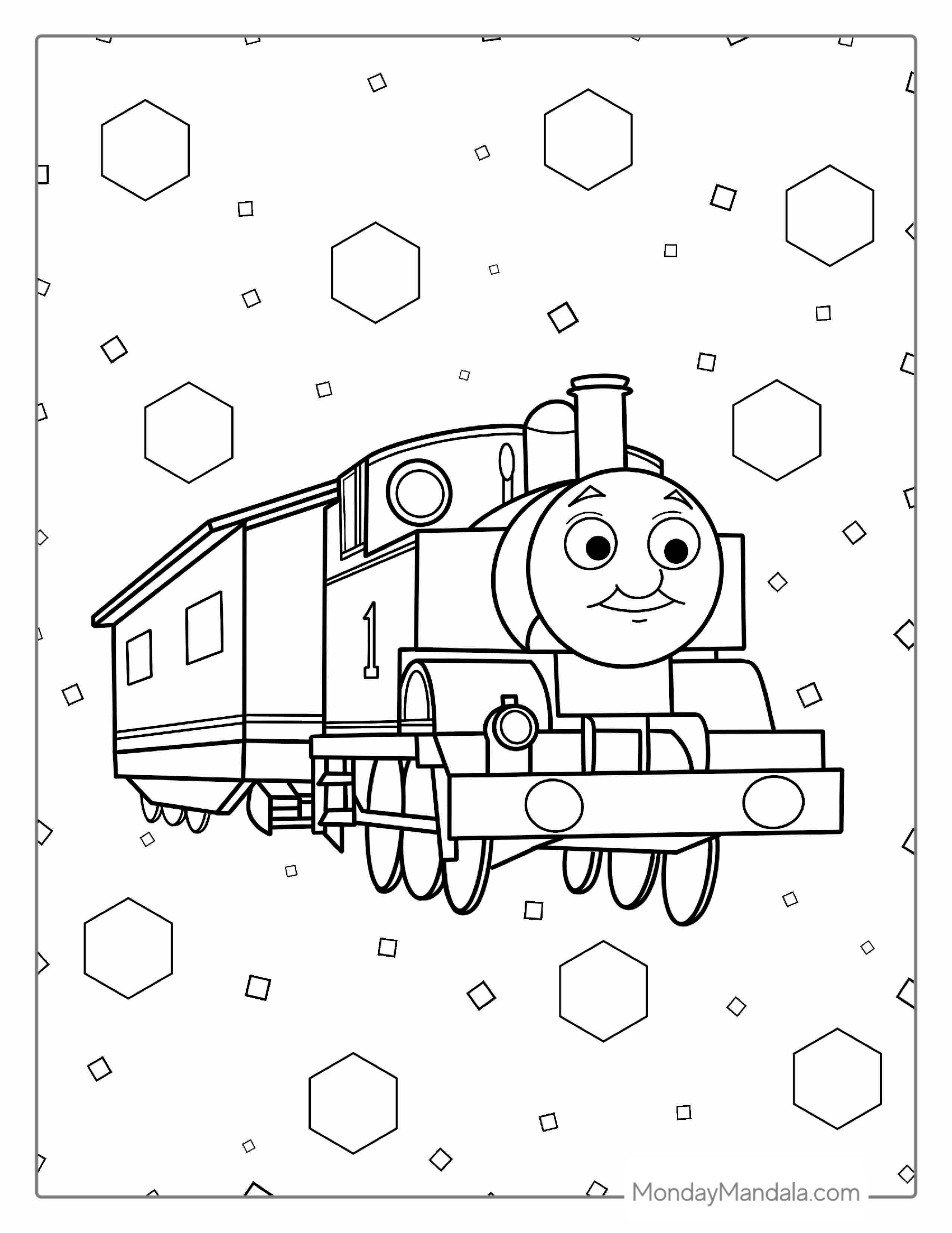 Coloring Sheet Of Thomas The Tank Engine