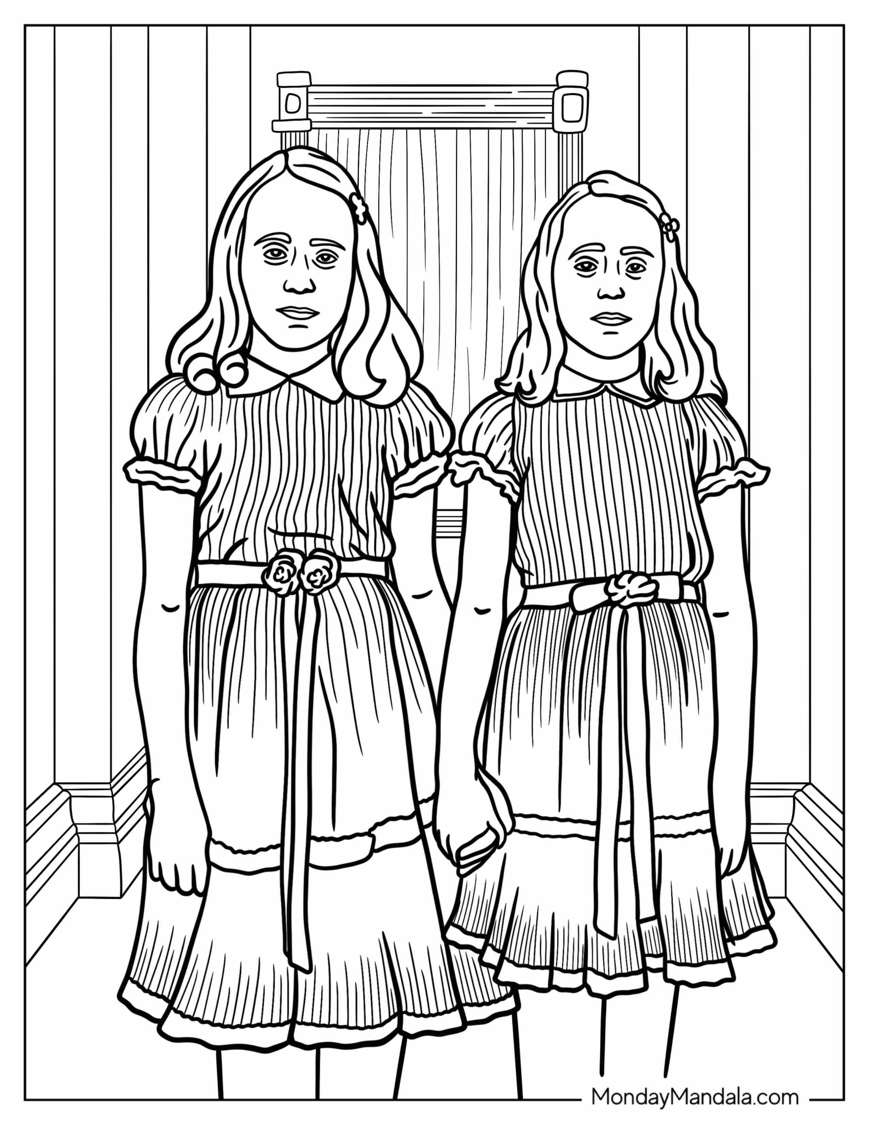 Creepy Twins From The Shining Movie To Color