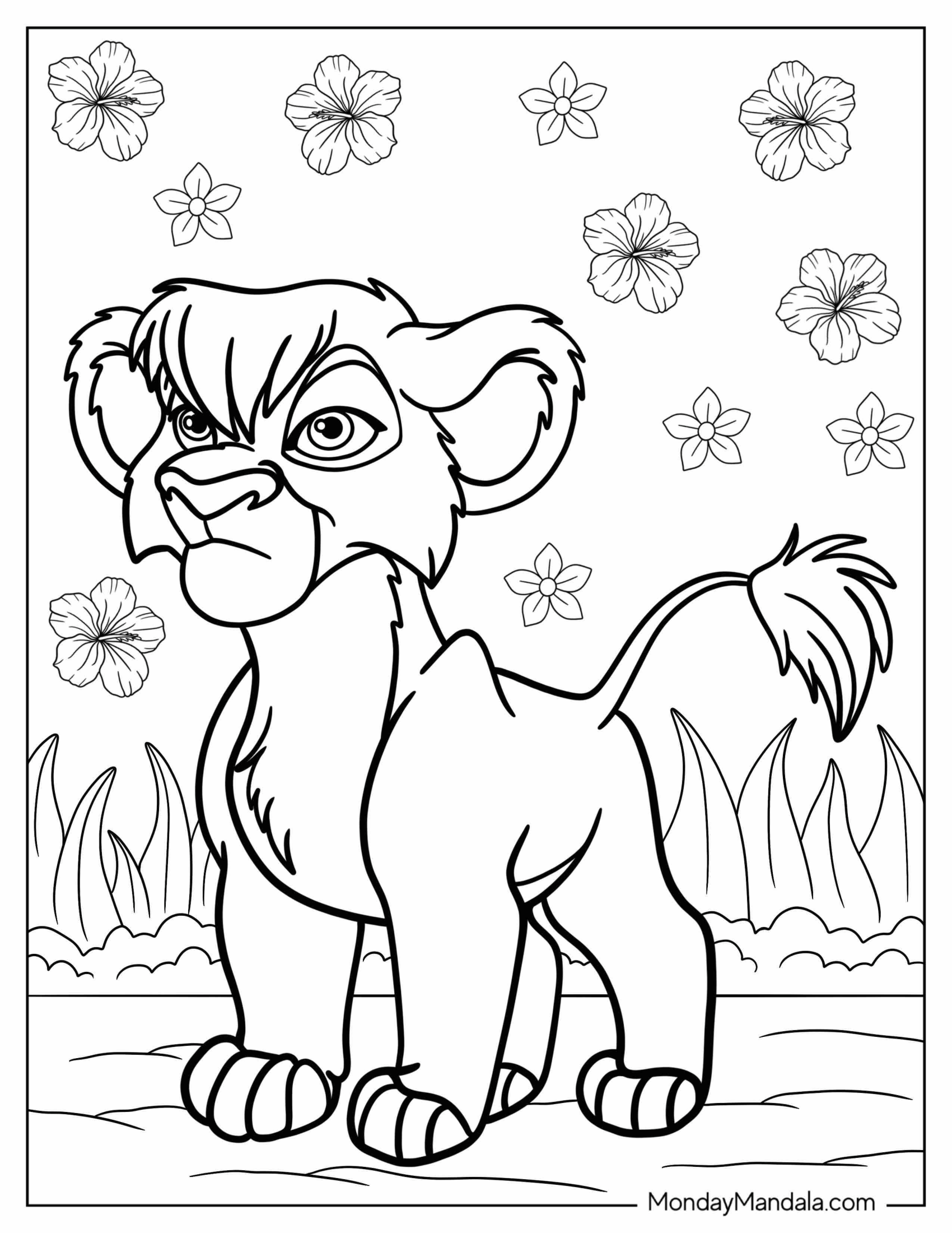 Cub Vitani Coloring Sheet For Preschoolers