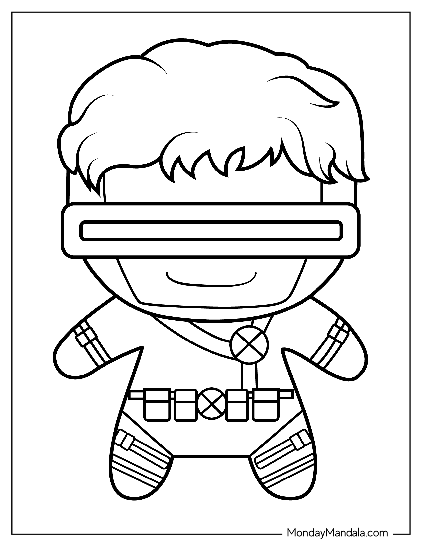 Cute Cyclops X-Men Coloring Page Of For Preschoolers