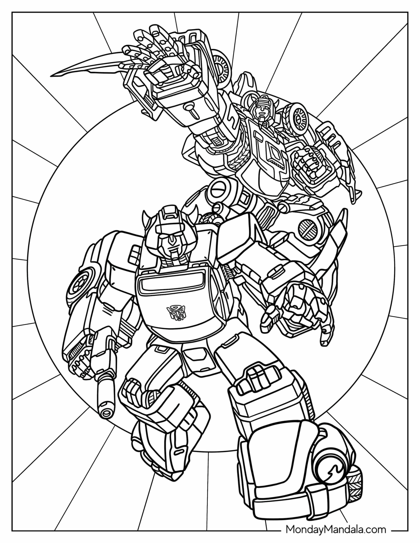 Detailed Bumblebee Coloring Page In Two Forms