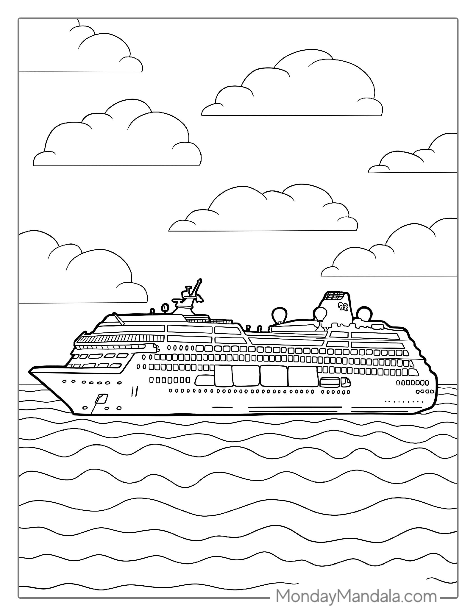 Detailed Cruise Ship To Color