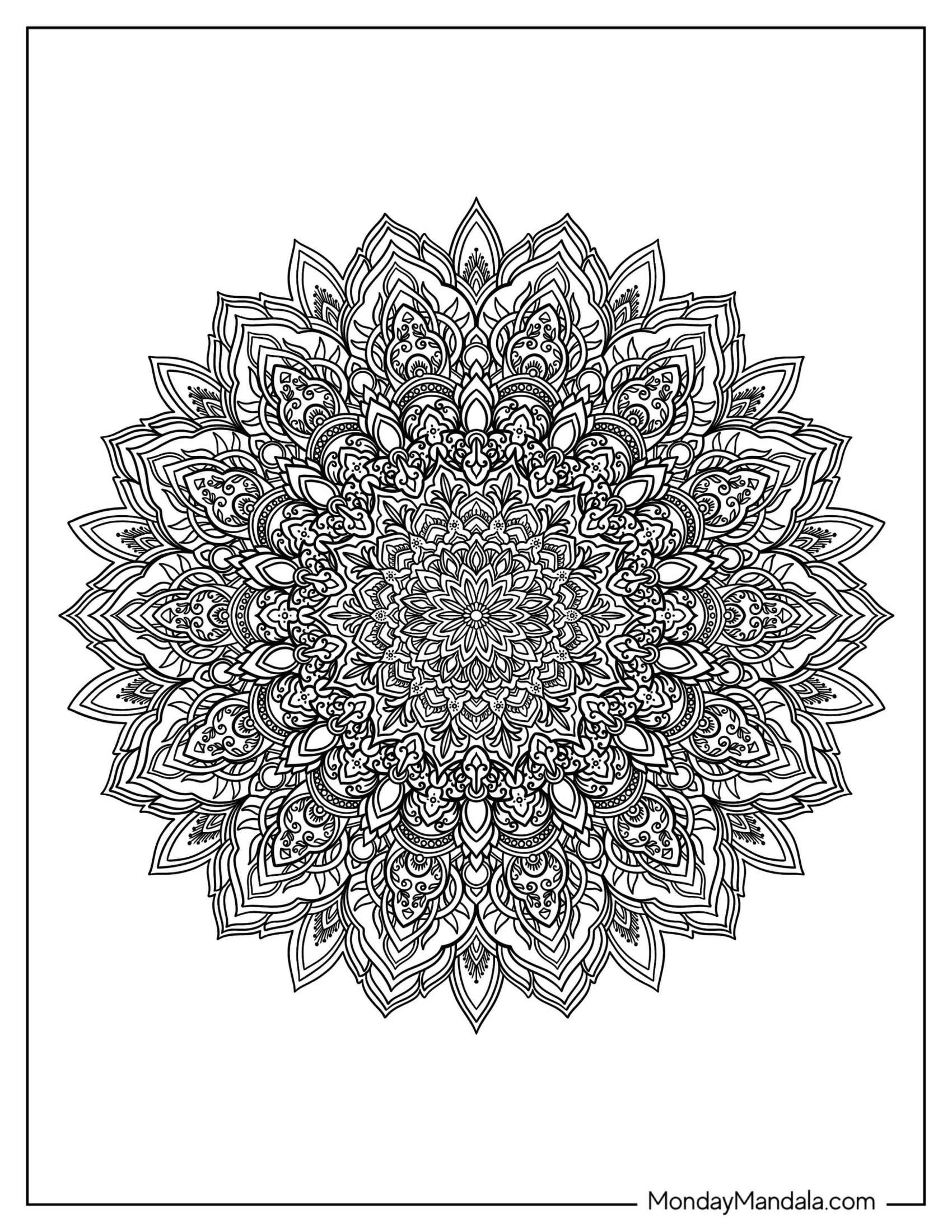 Detailed Zentangle Mandala