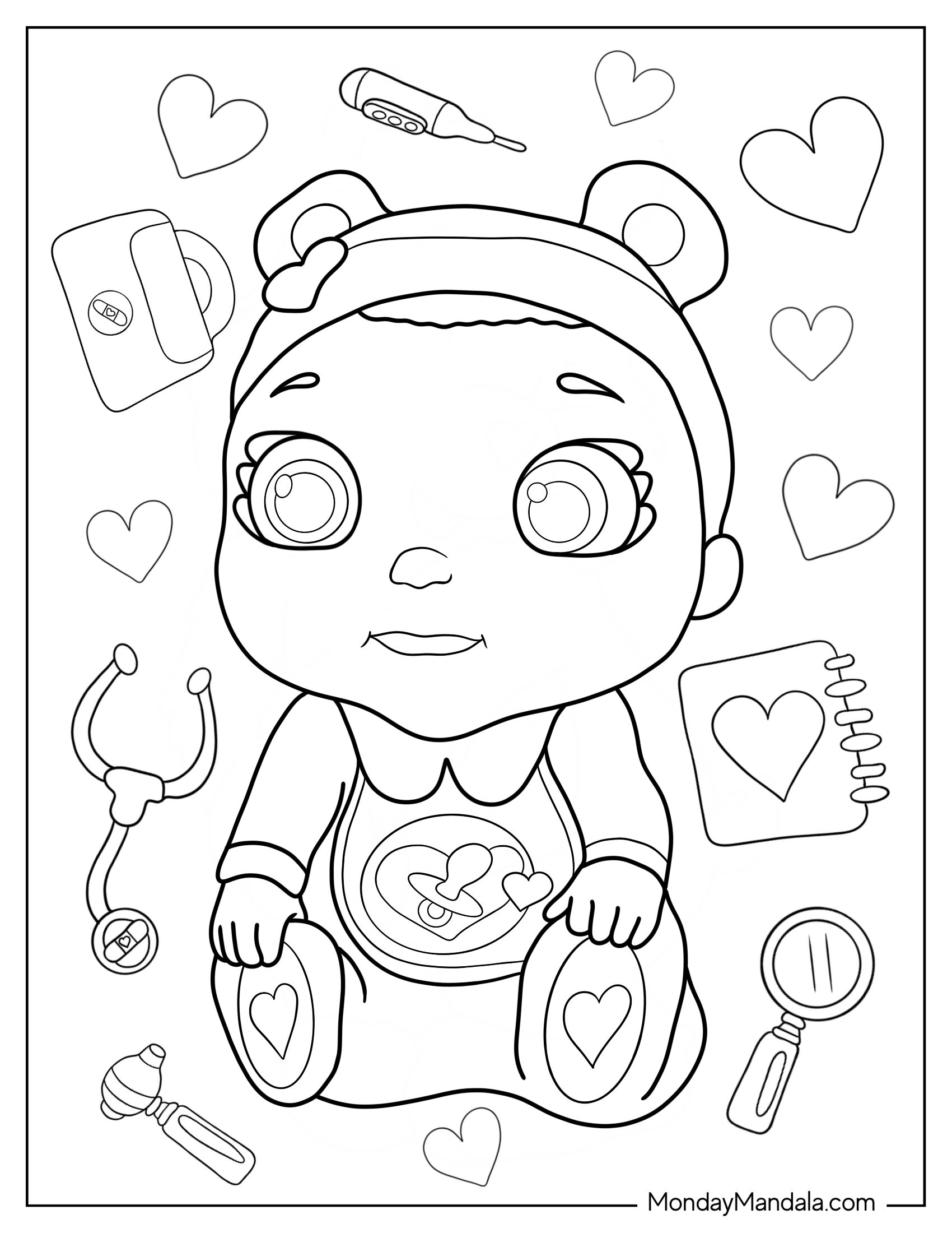 Doc McStuffins Coloring Page Of Cute Cece McStuffins