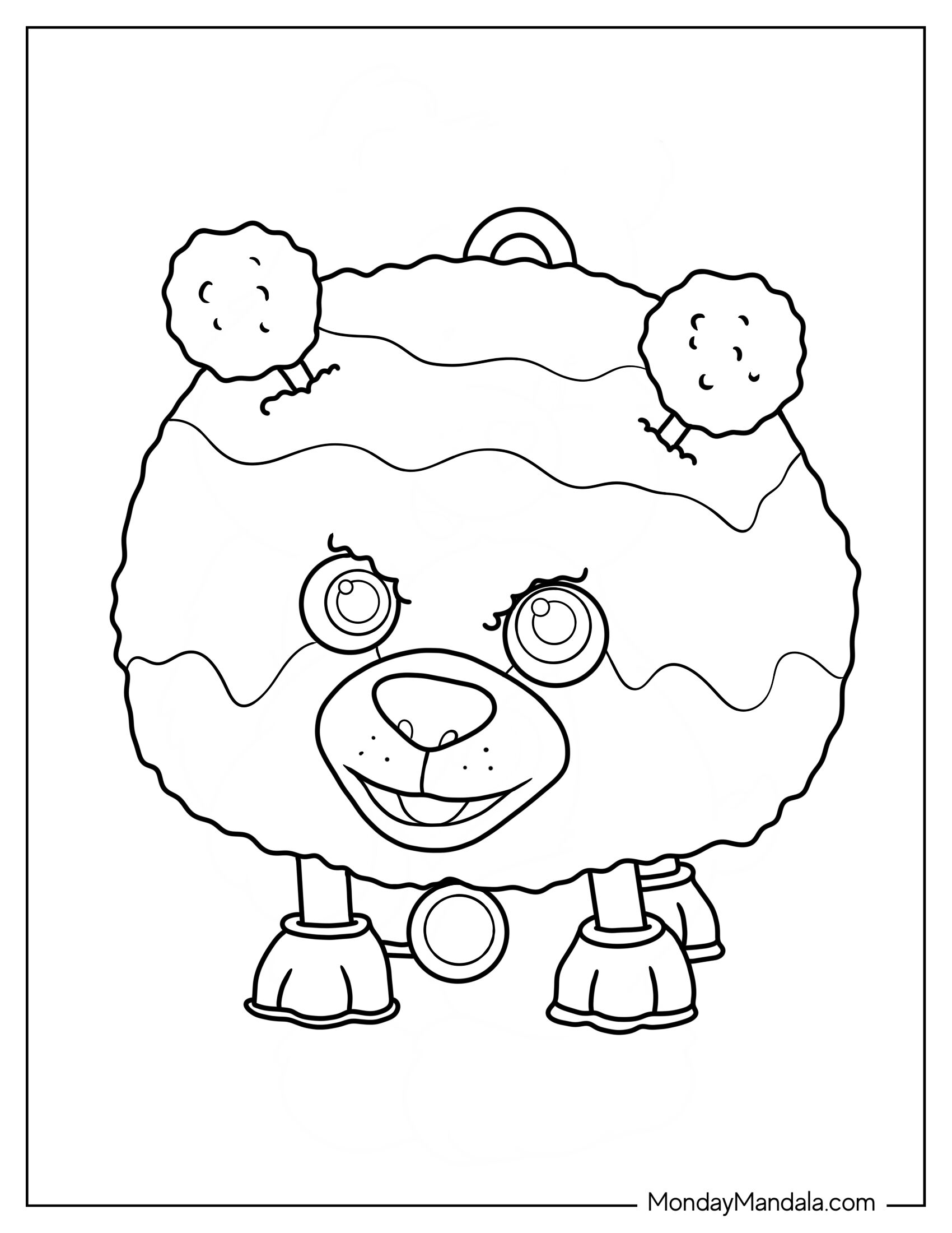 Doc McStuffins Coloring Page Of Simple Squibbles Outline For Preschoolers