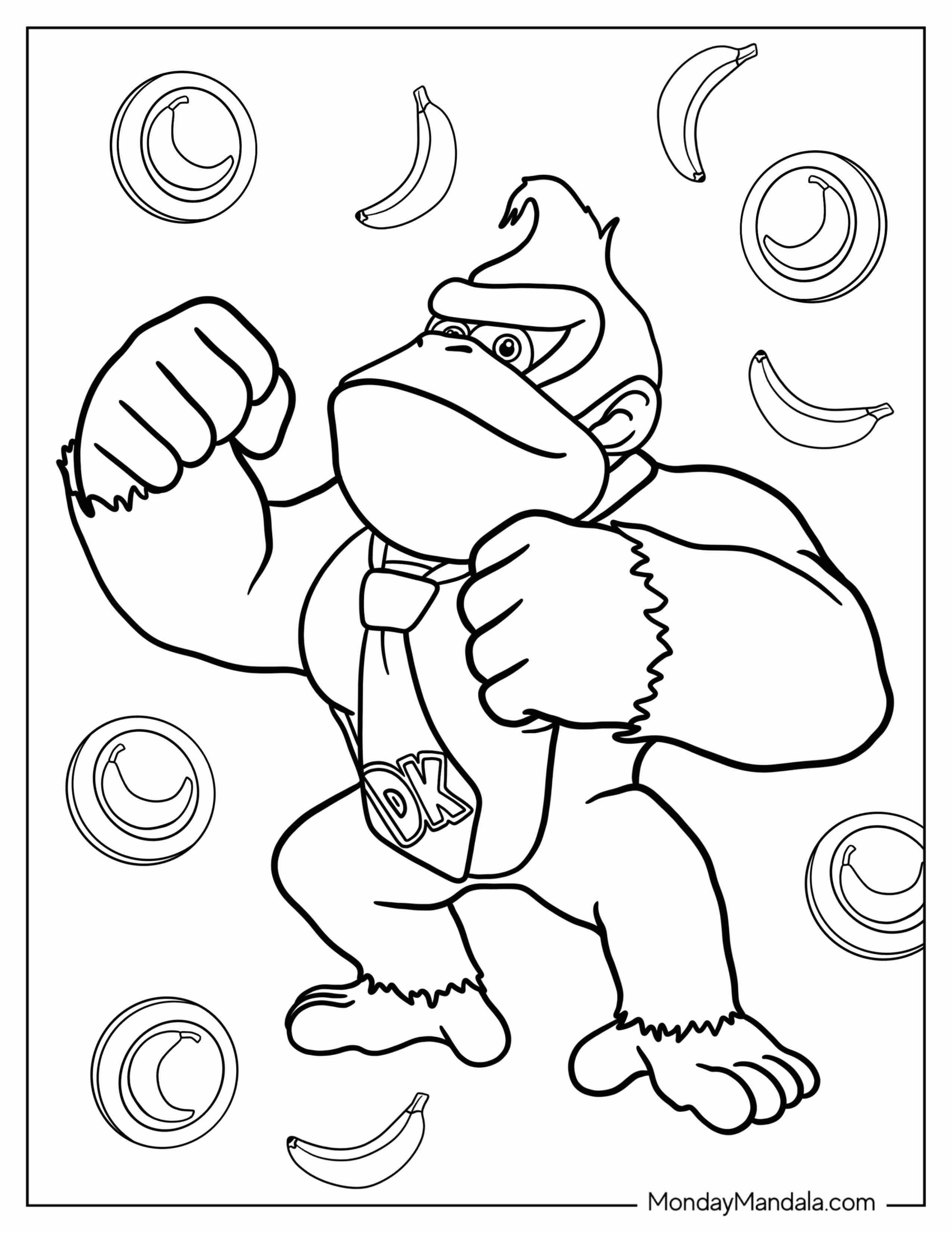 Donkey Kong Coloring Page