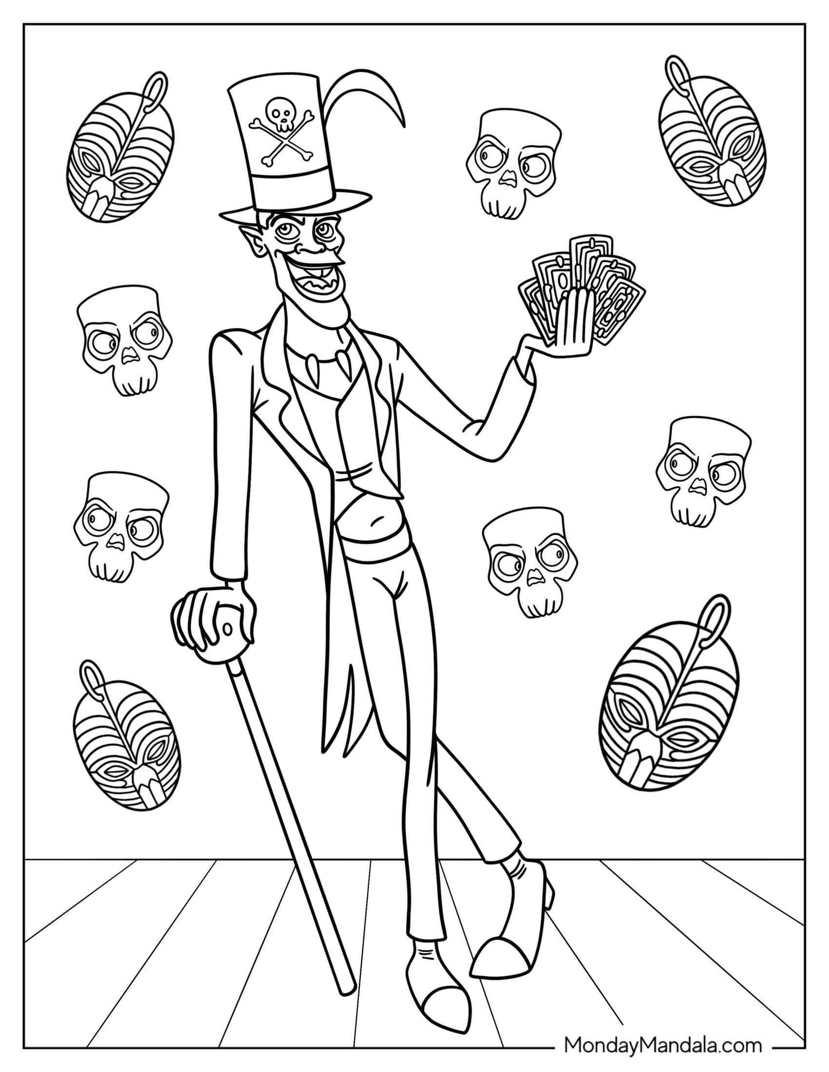 Dr. Facilier Coloring Sheet