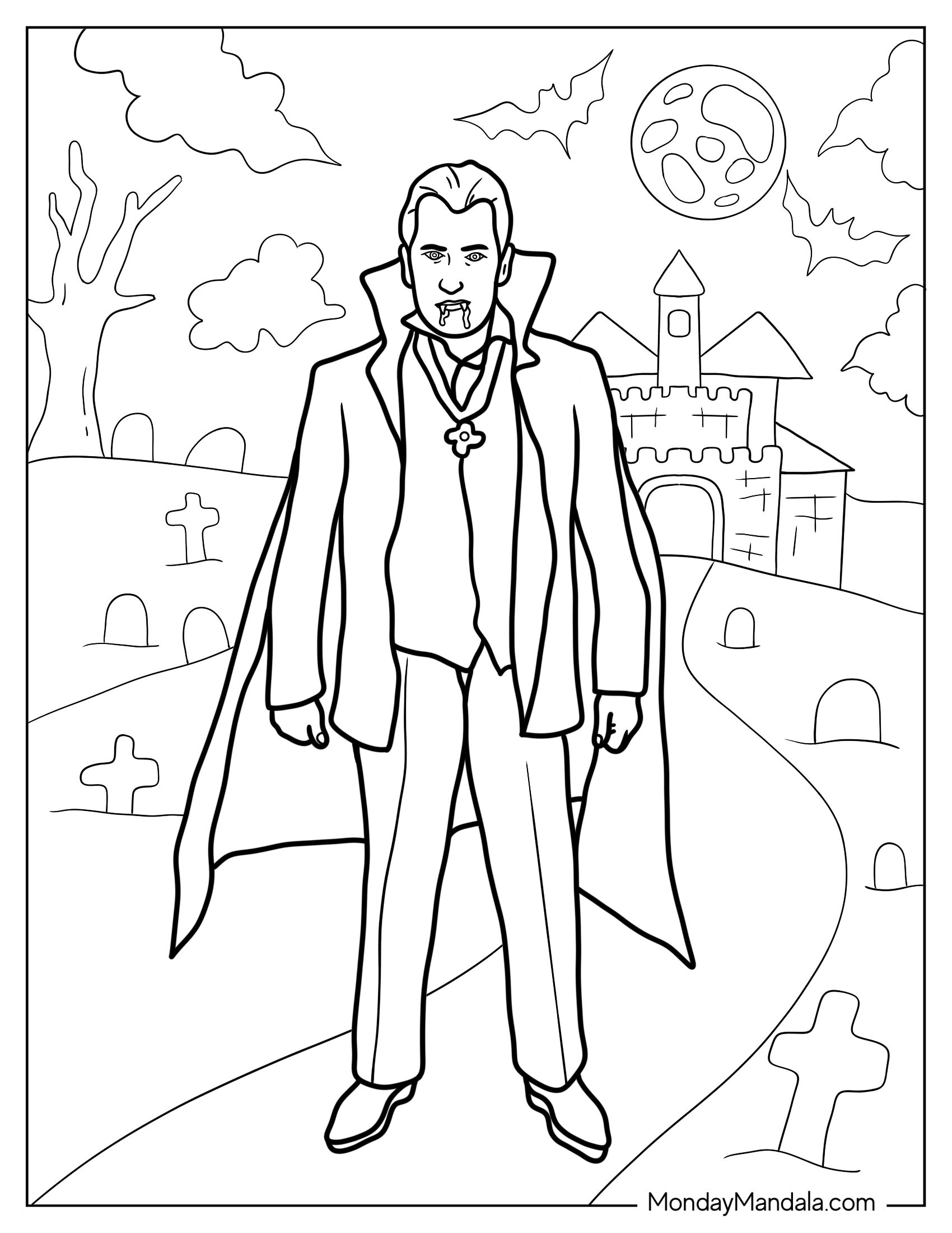 Dracula Monster To Color