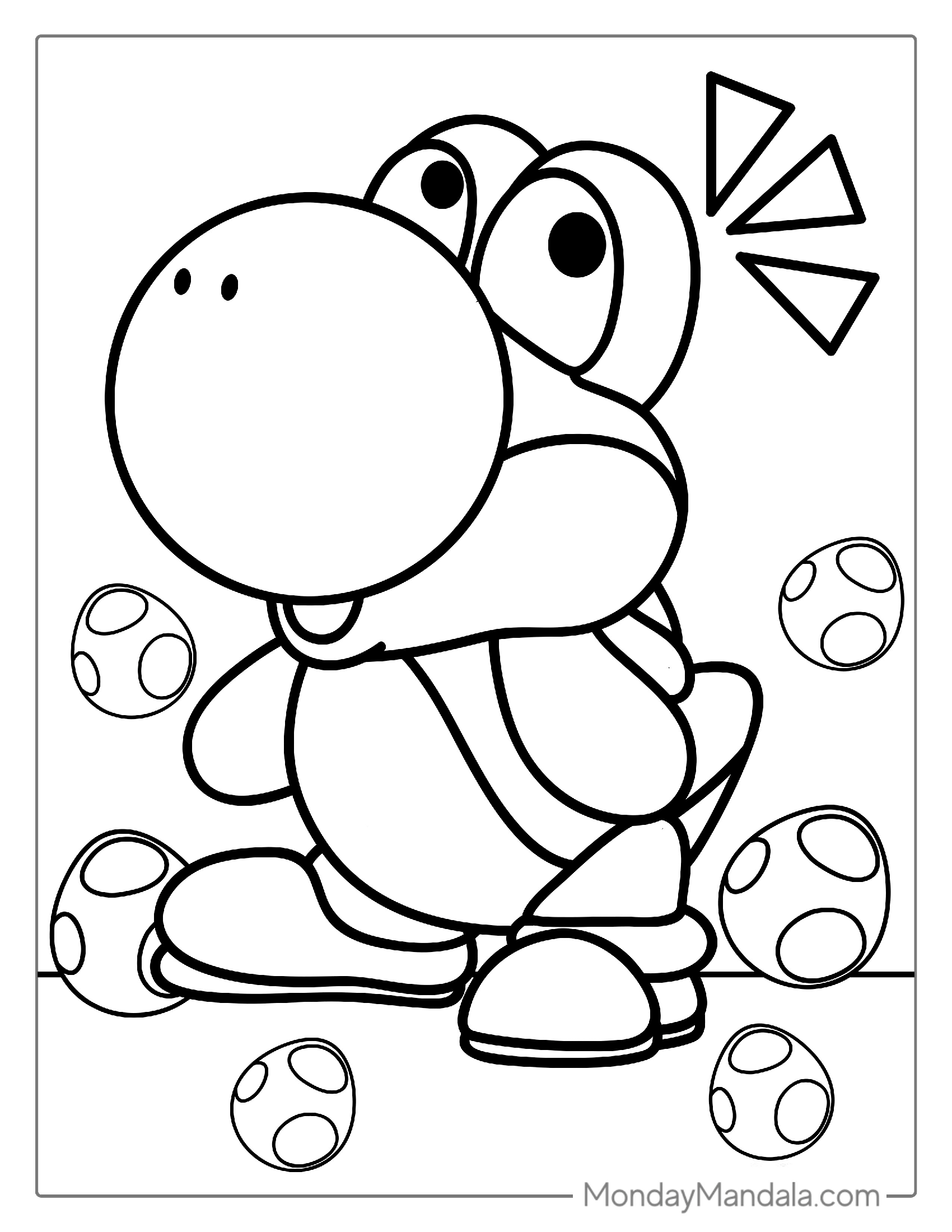 Easy Baby Yoshi To Color