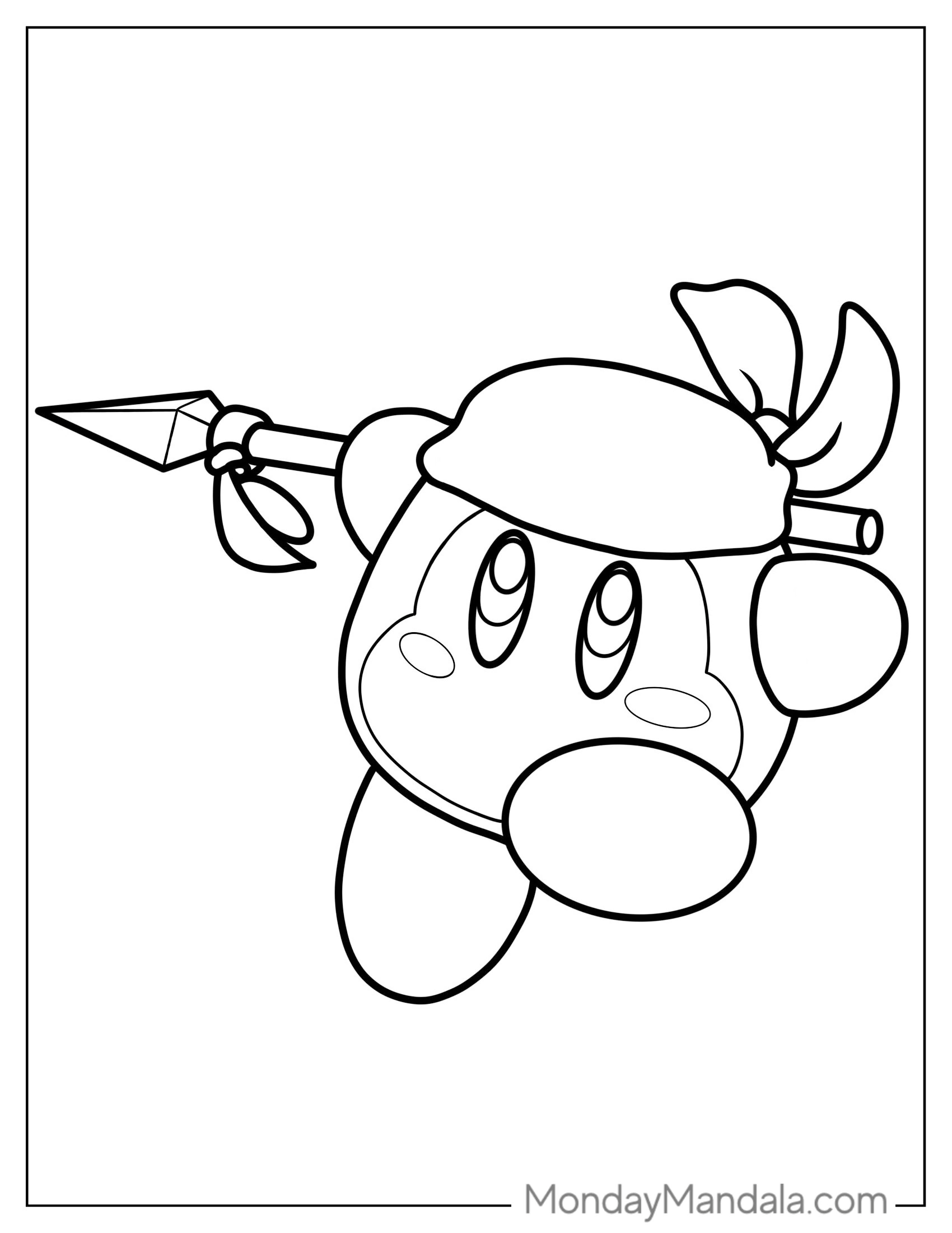 Easy Bandana Waddle Dee To Color