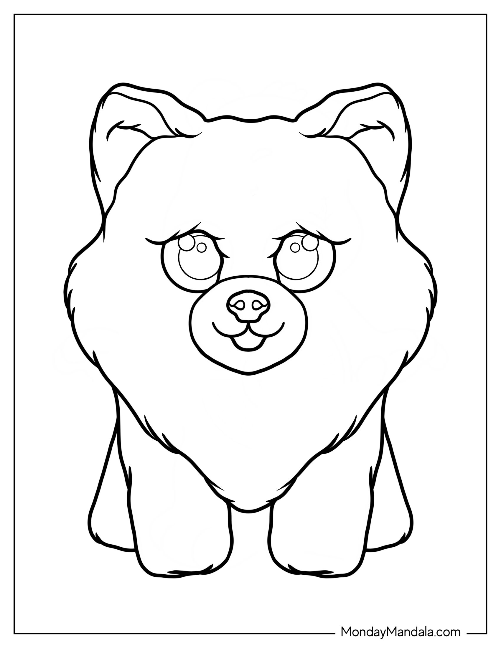 Easy Outline Of Beanie Boo Coloring Page Honeycomb