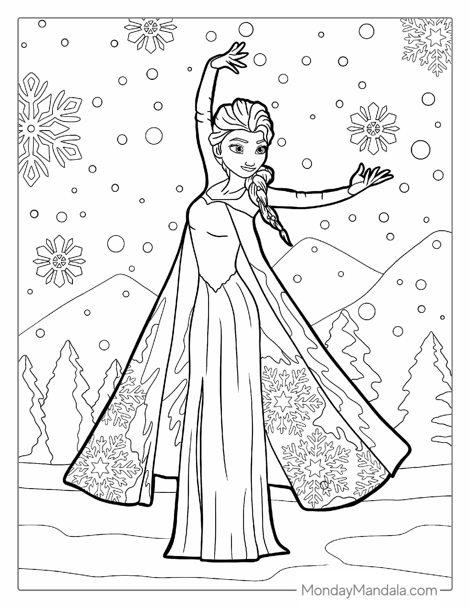 Elsa Coloring Page For Girls