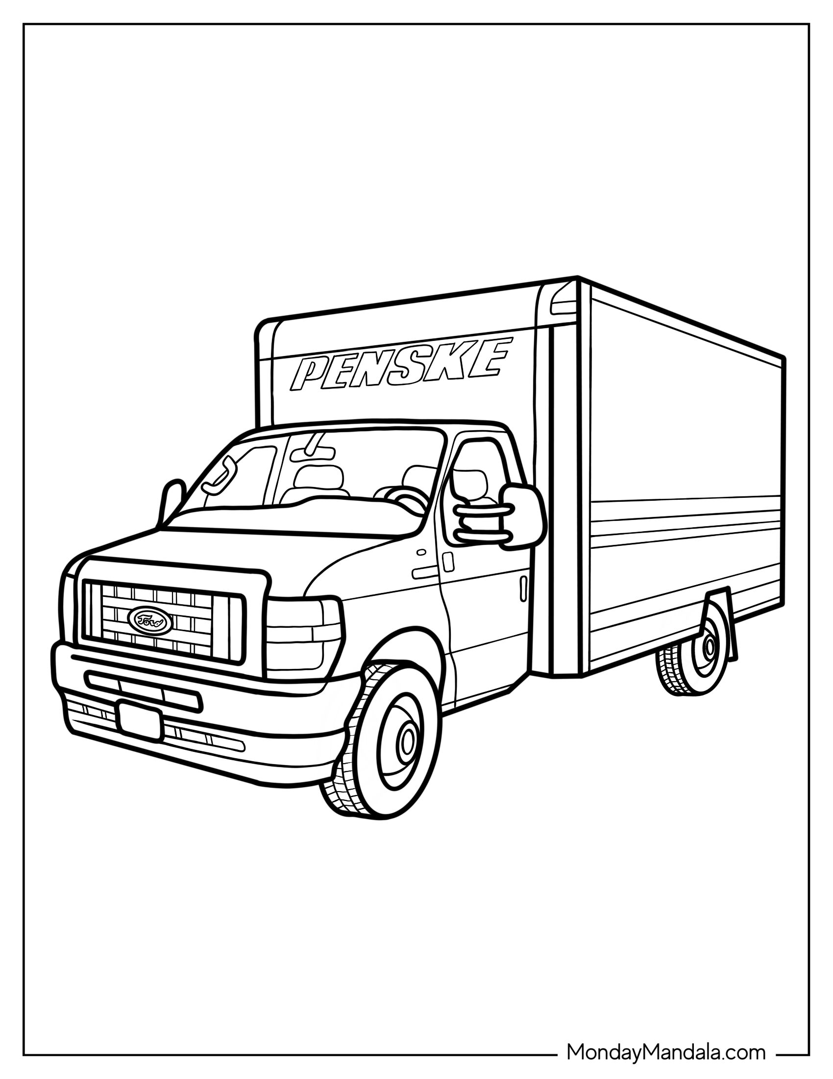 Ford Delivery Truck To Color