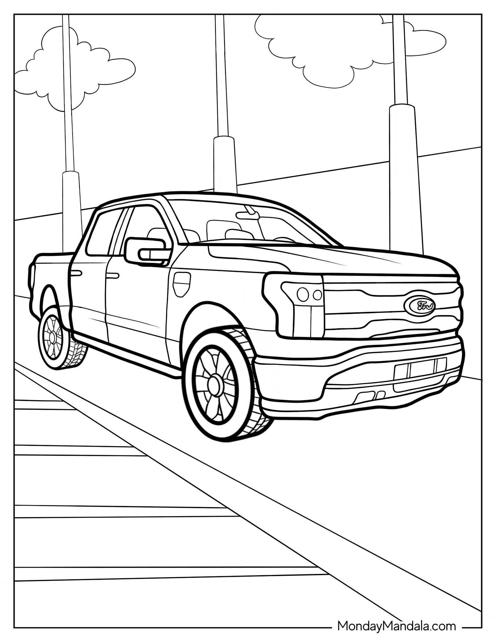 Ford F150 Truck Coloring Sheet