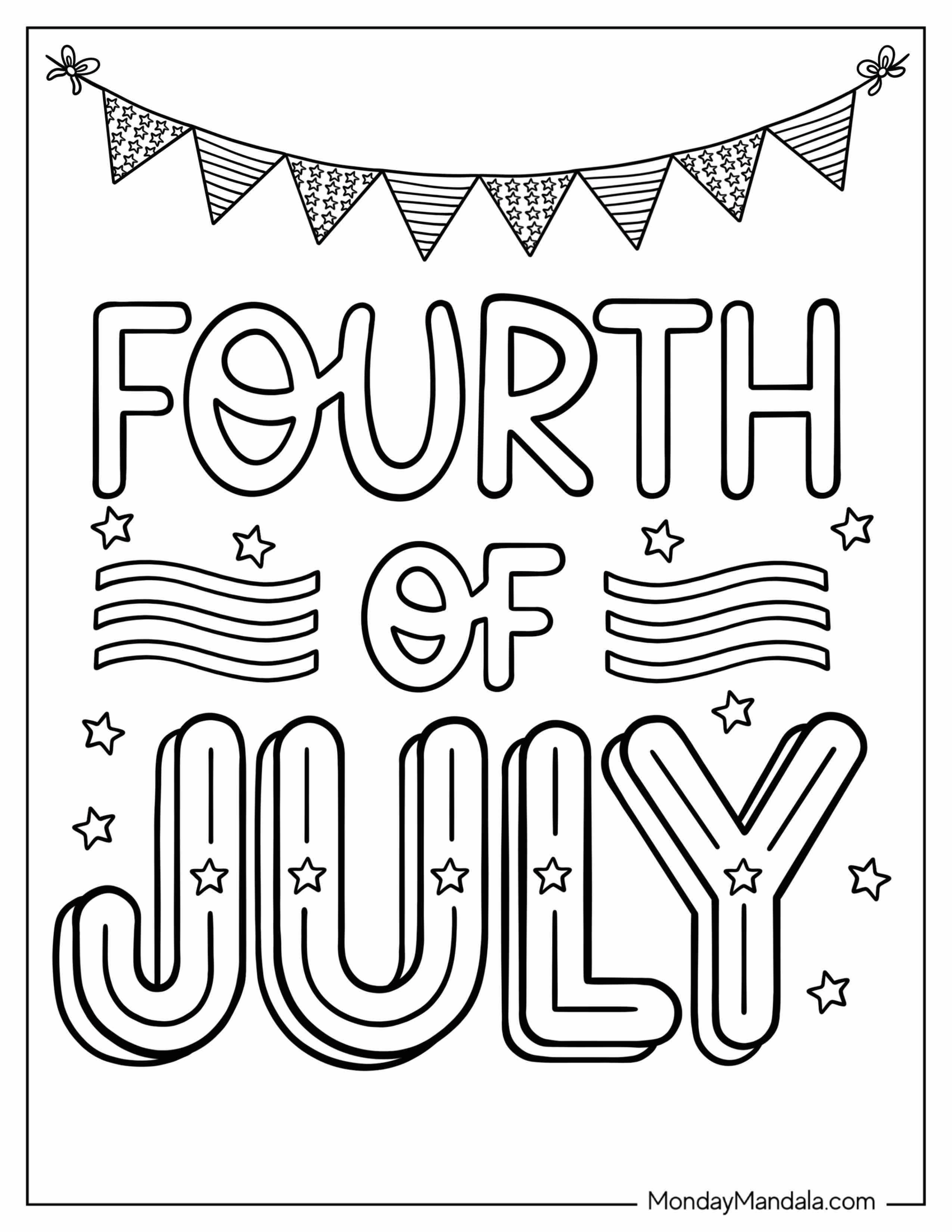 Fourth Of July Coloring Page