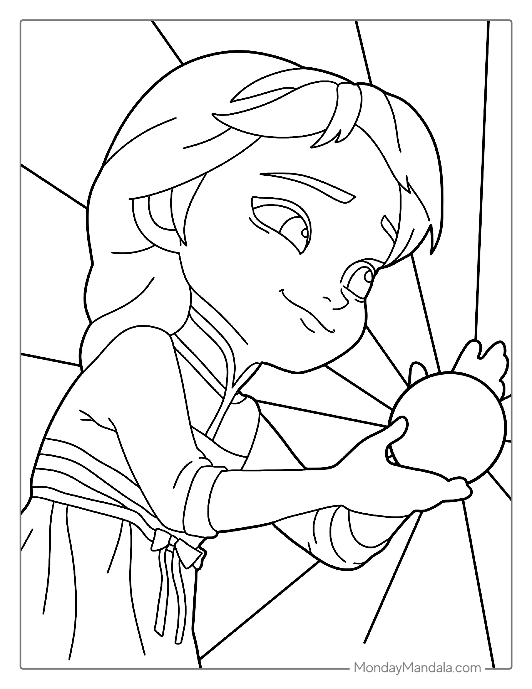 Frozen Elsa And Anne To Color In For Kids