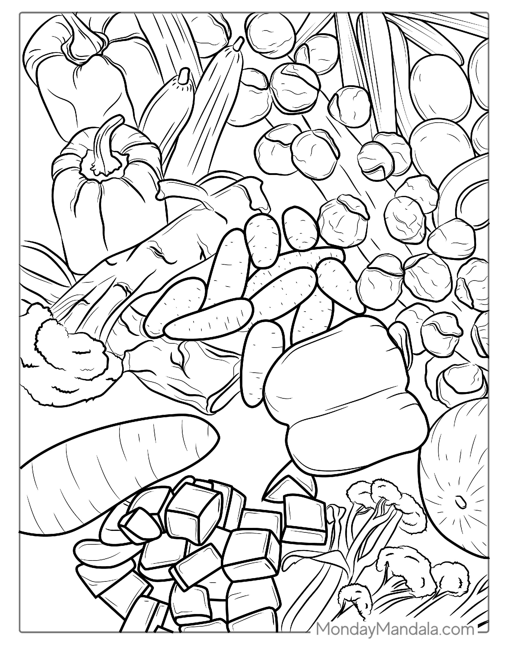 Guess The Vegetable Coloring Page