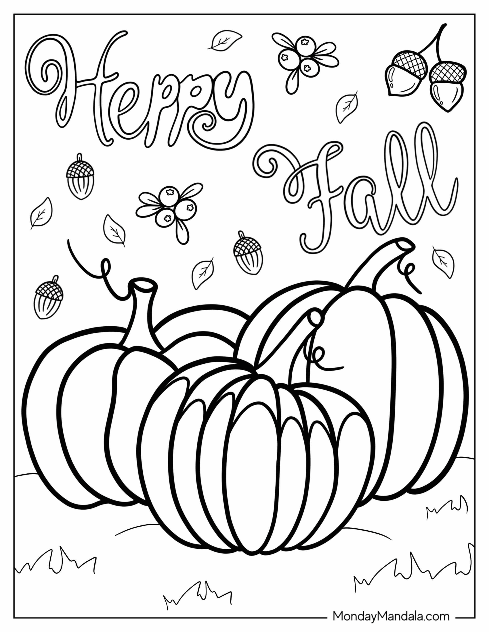 Happy Fall With Easy Pumpkin Outlines