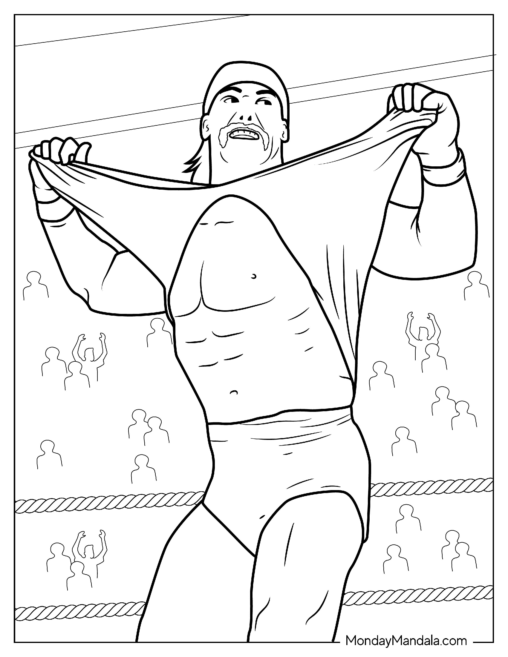 Hulk Hogan WWE Wrestler To Color