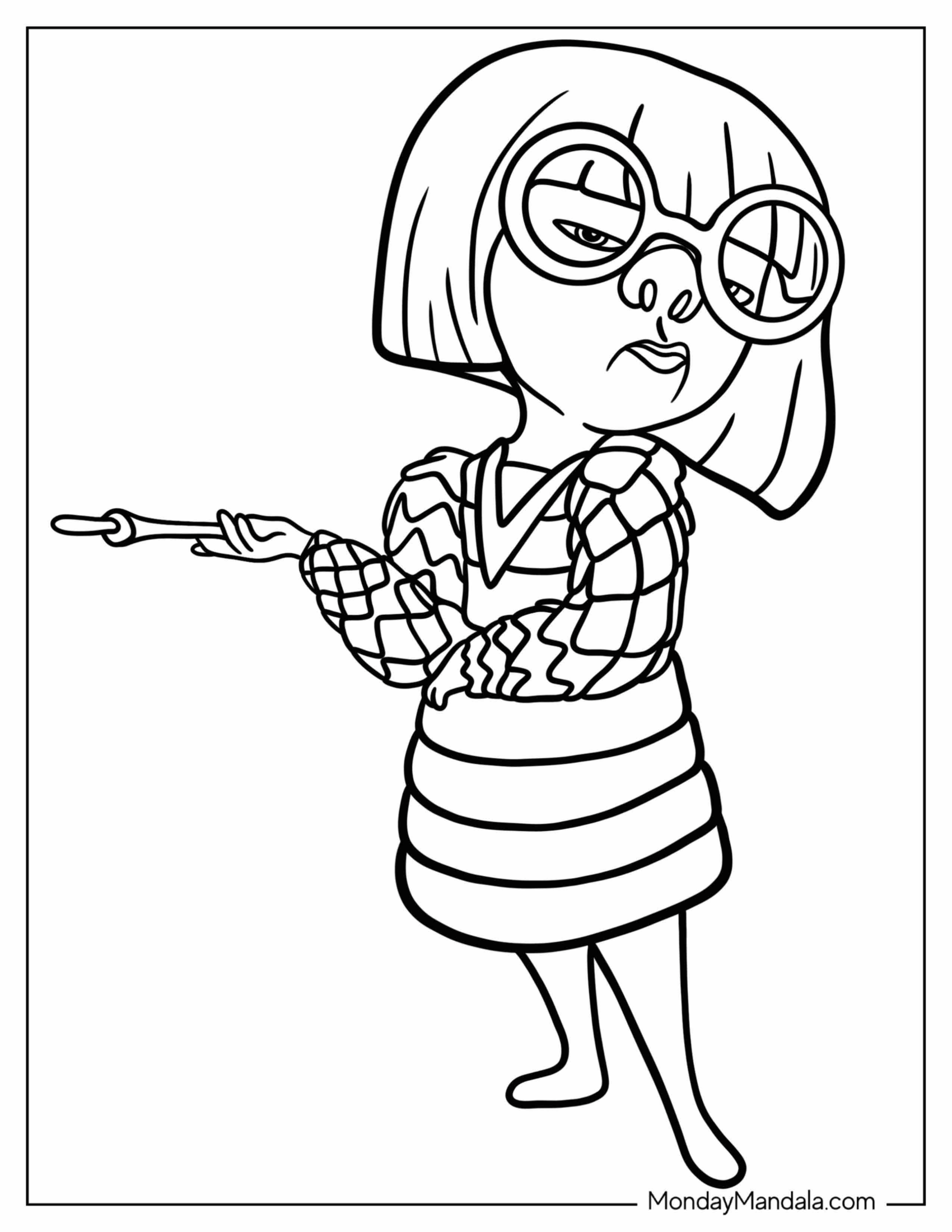 Incredibles Coloring Page Of Edna 