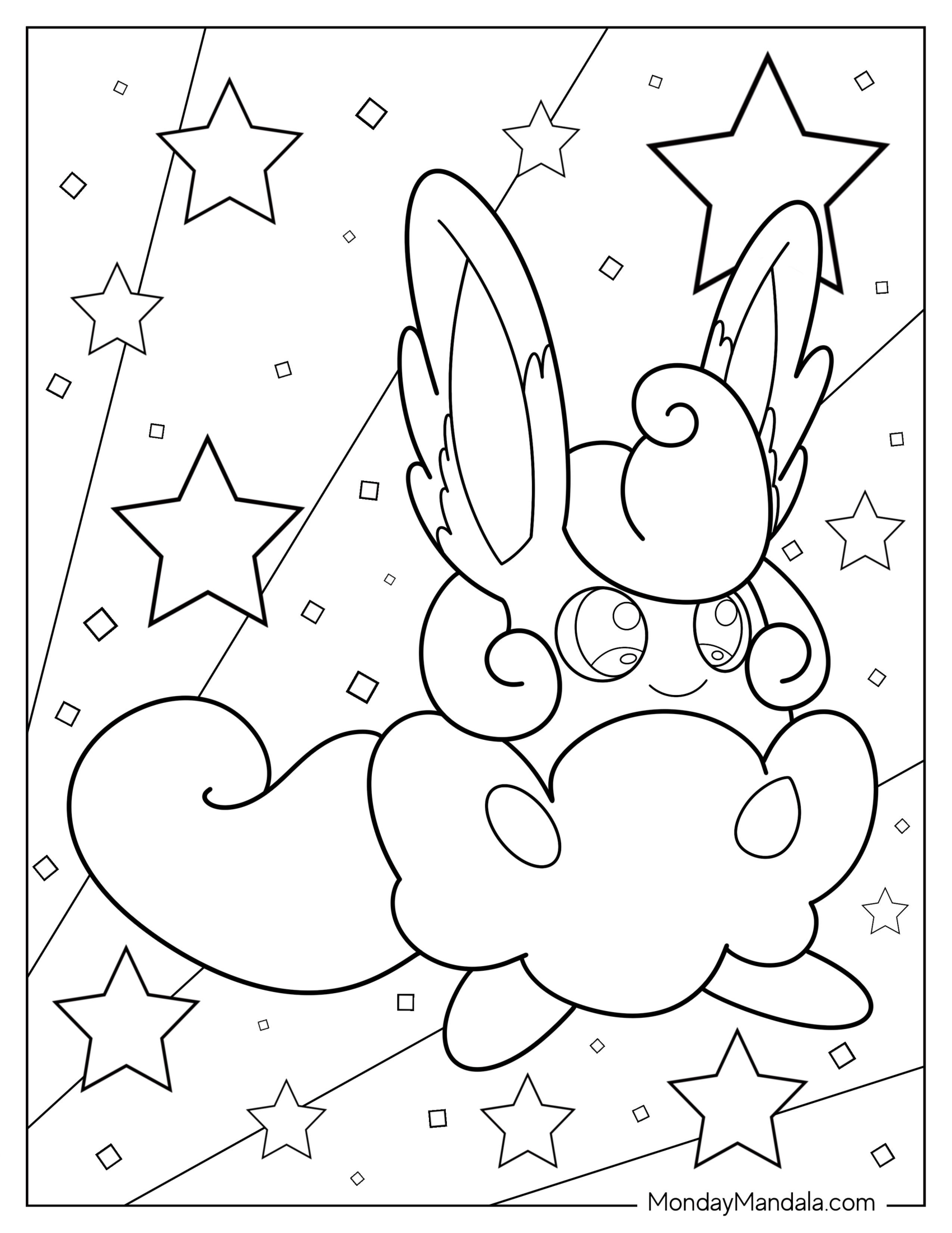 Jigglypuff Coloring Page Of Mega Wigglytuff