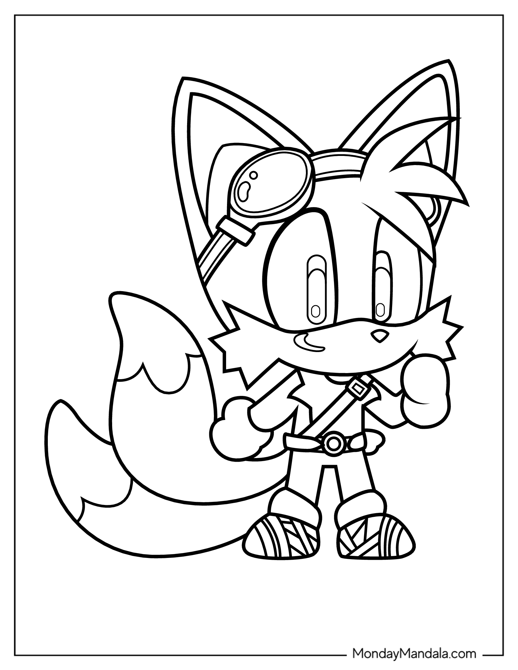 Kawaii Tails Coloring Page For Preschoolers