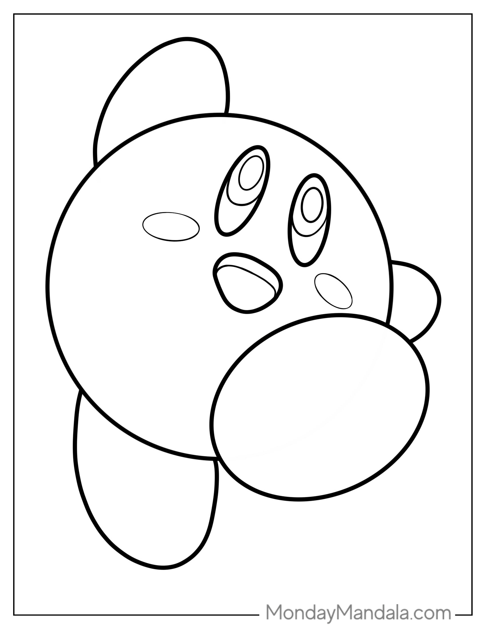 Kirby Coloring Page