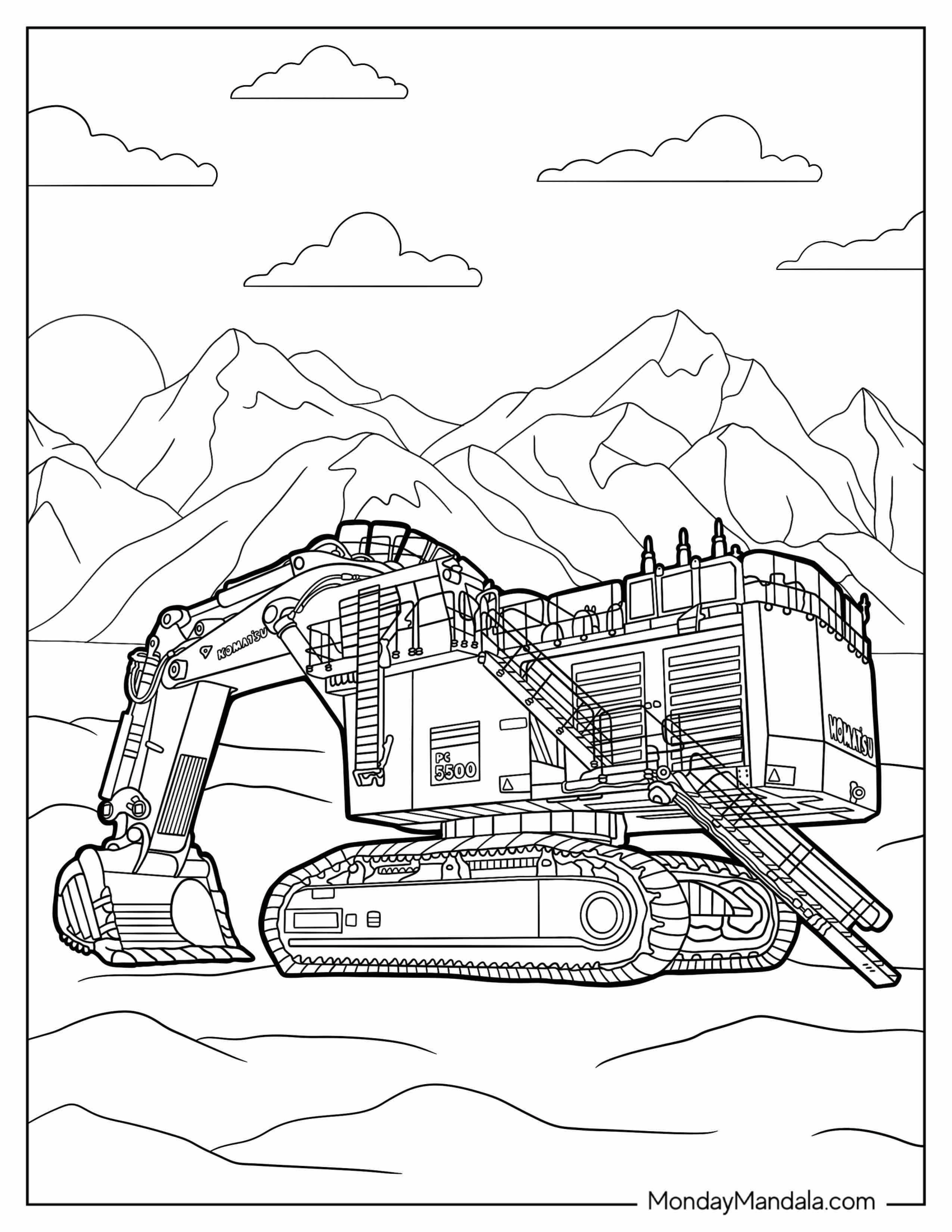 Komatsu Mining Excavator To Color