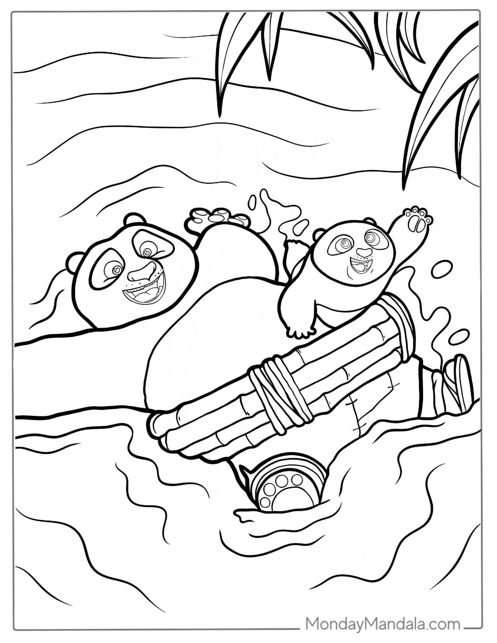 Kung Fu Panda Coloring Sheet For Kids