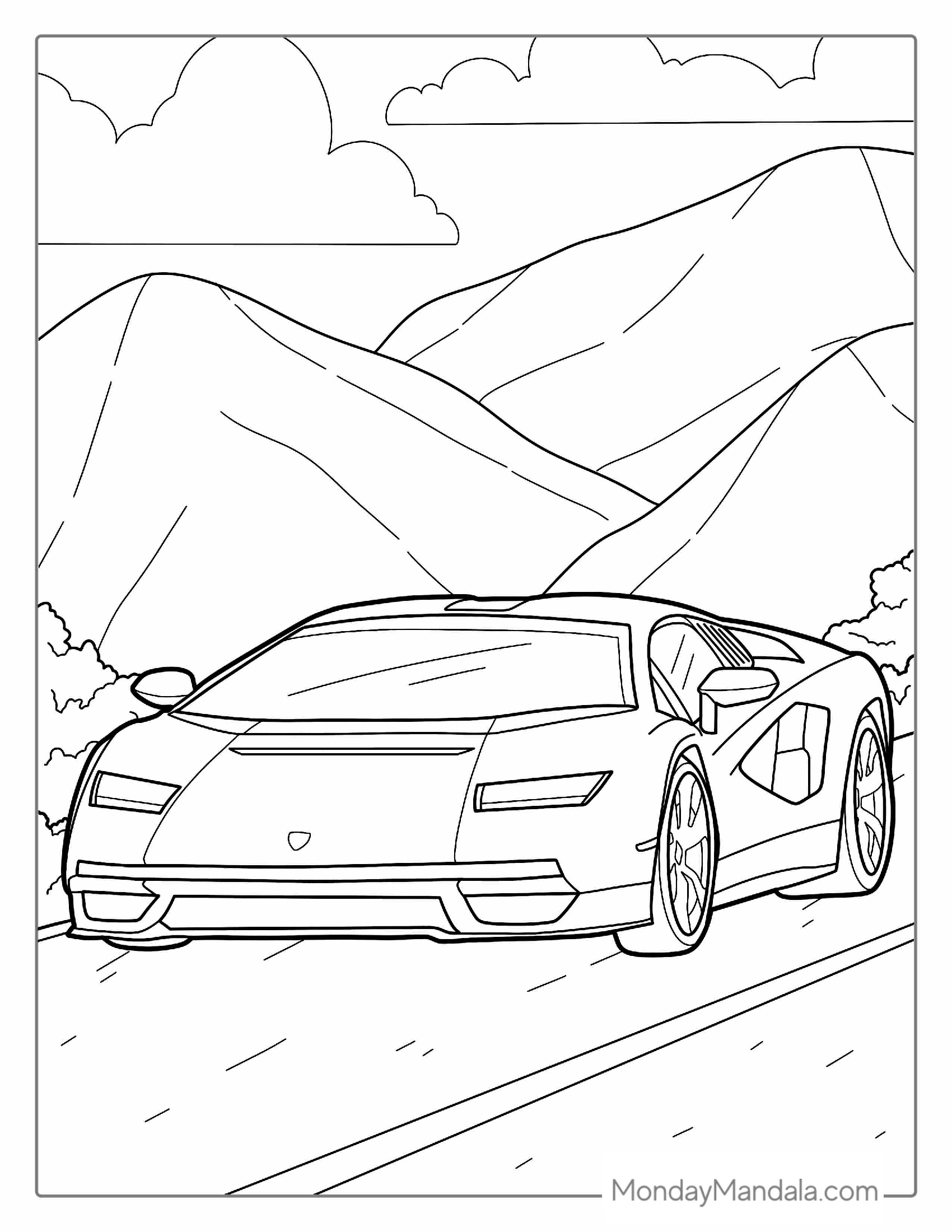 Lamborghini Aventador Driving In Mountains