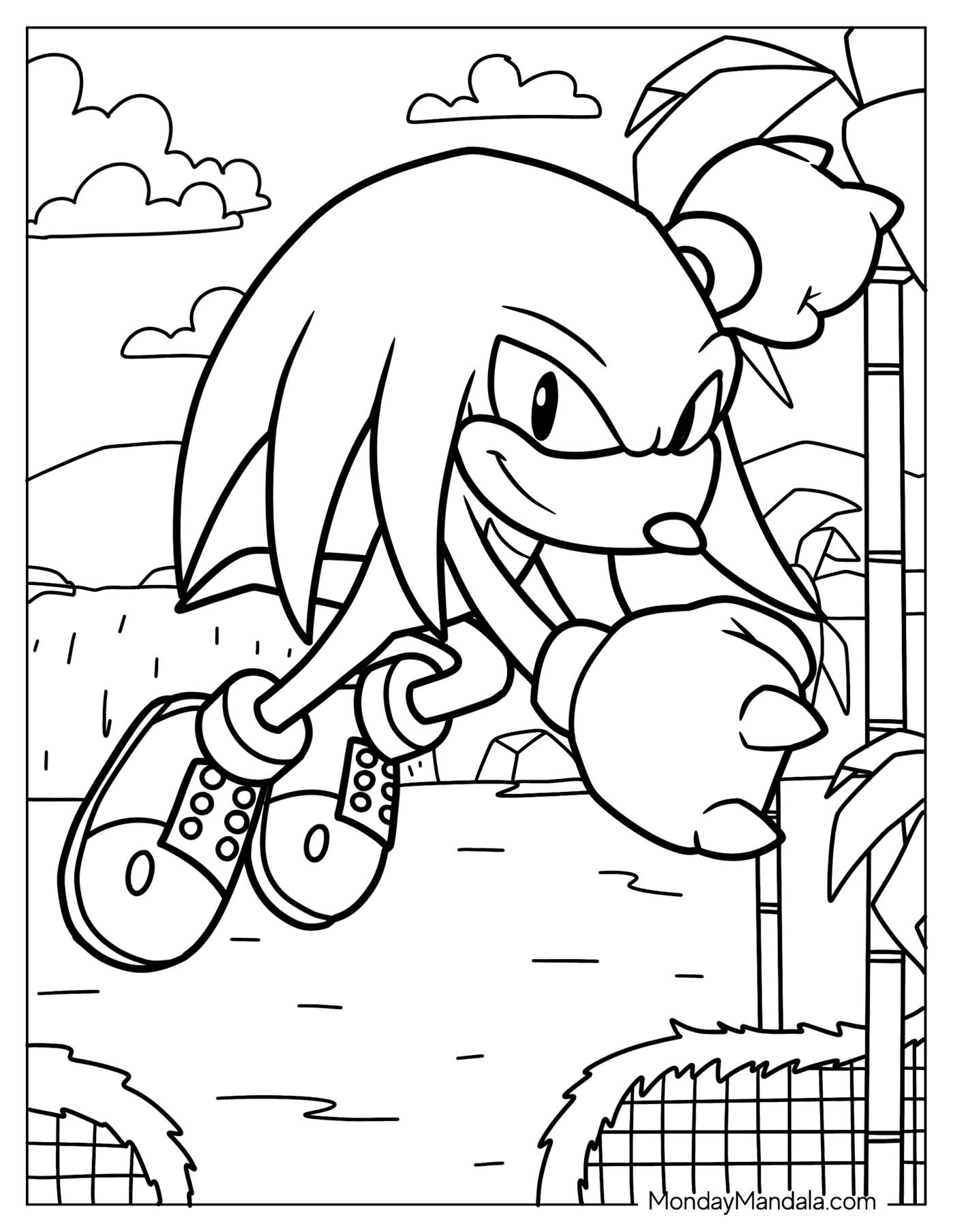 Leapoing Knuckles Coloring Page