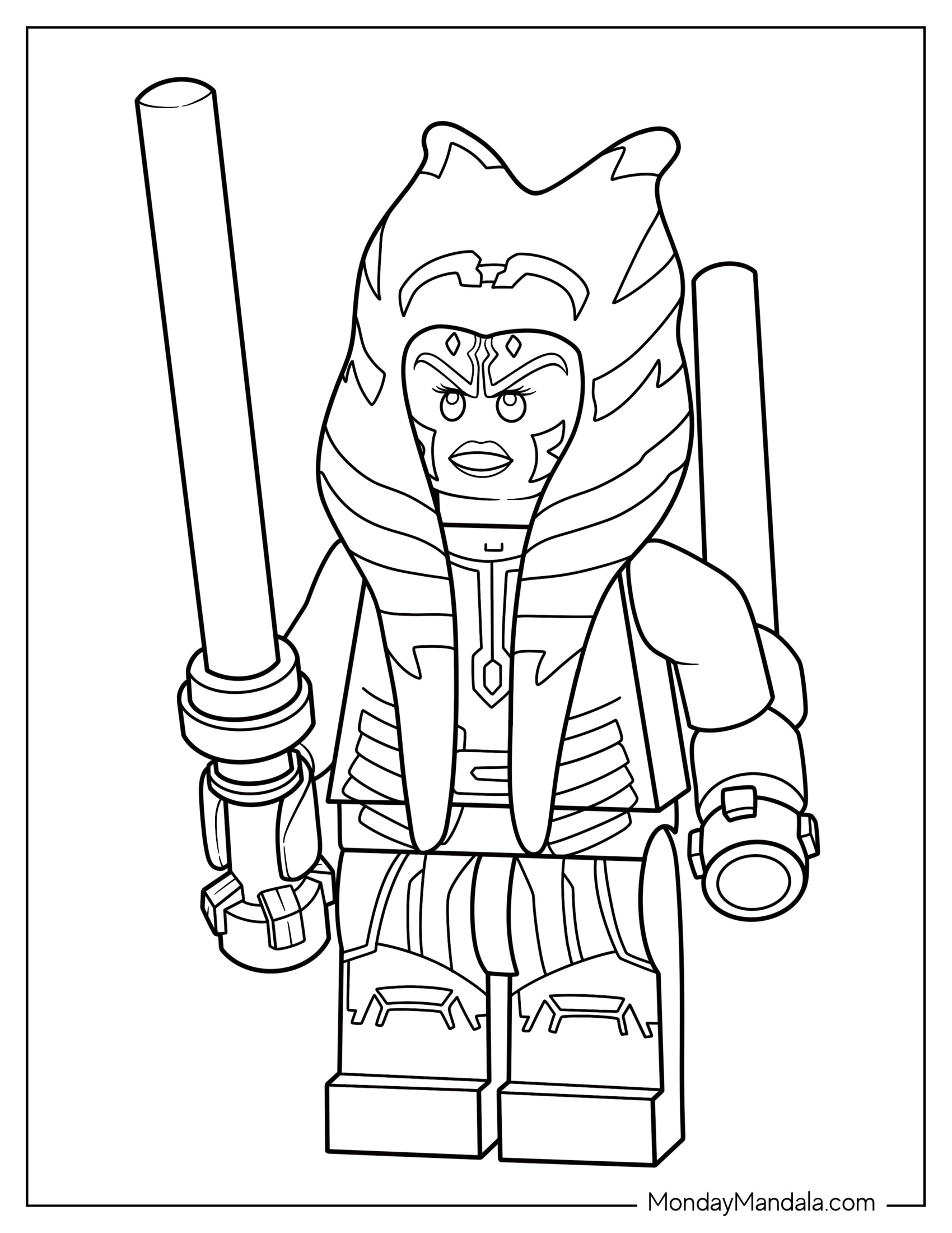 Lego Ahsoka Coloring Page For Kids