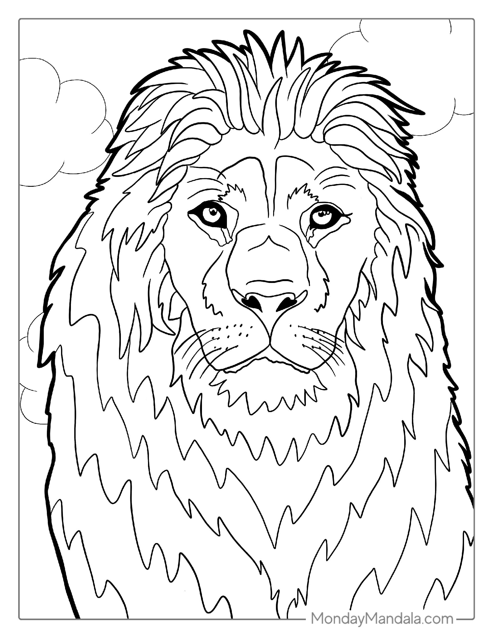 Lion_s Mane Coloring Page