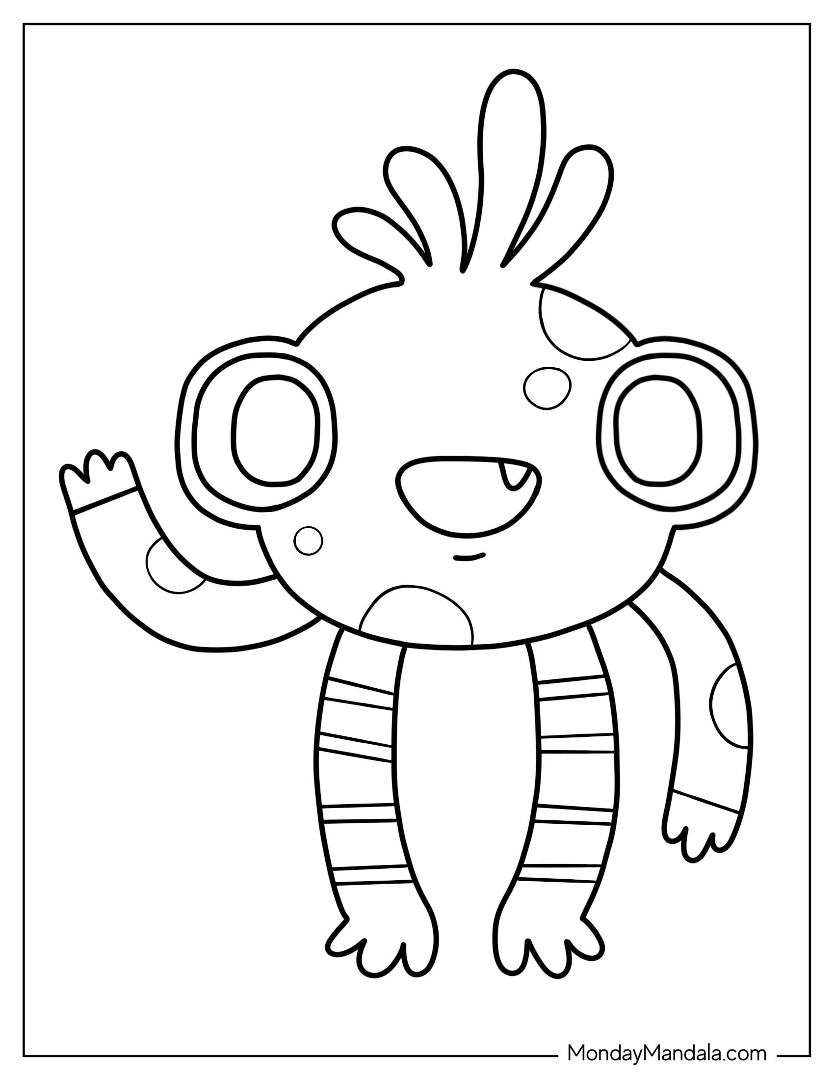 Monster With Wiggly Arms And Legs