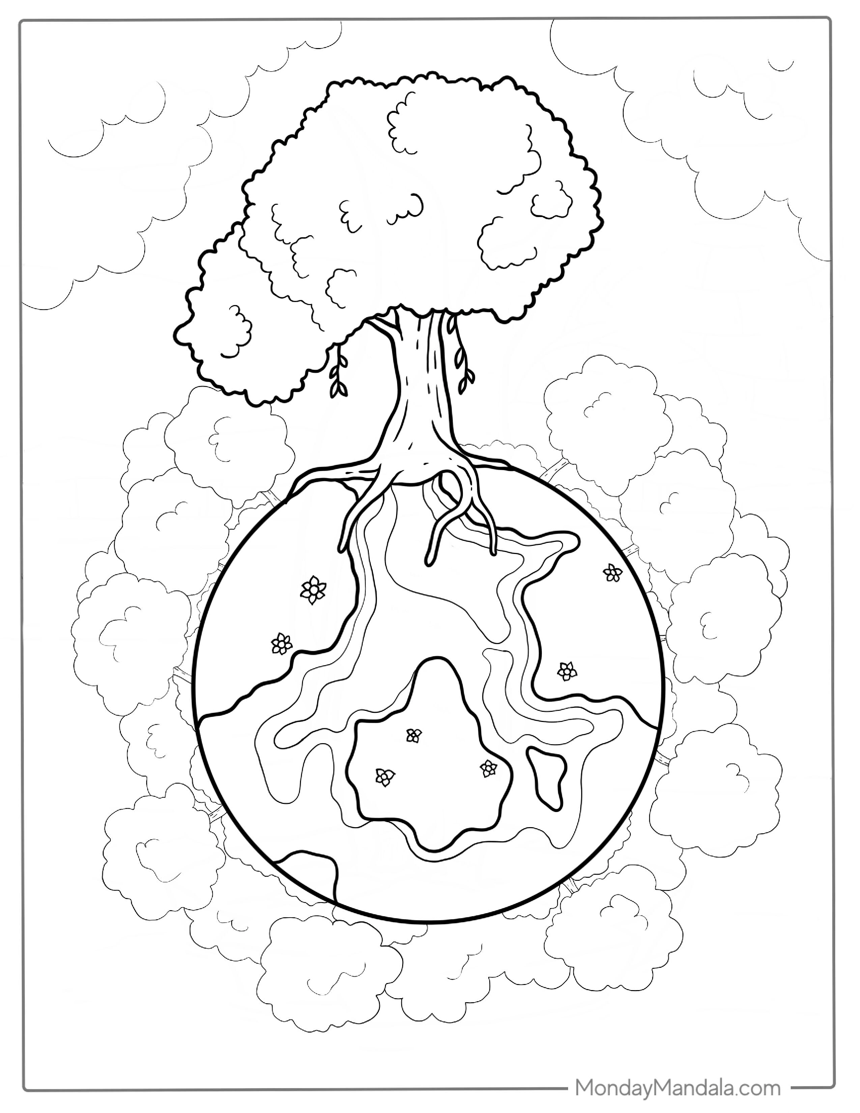 Mother Earth With Tree Of Life