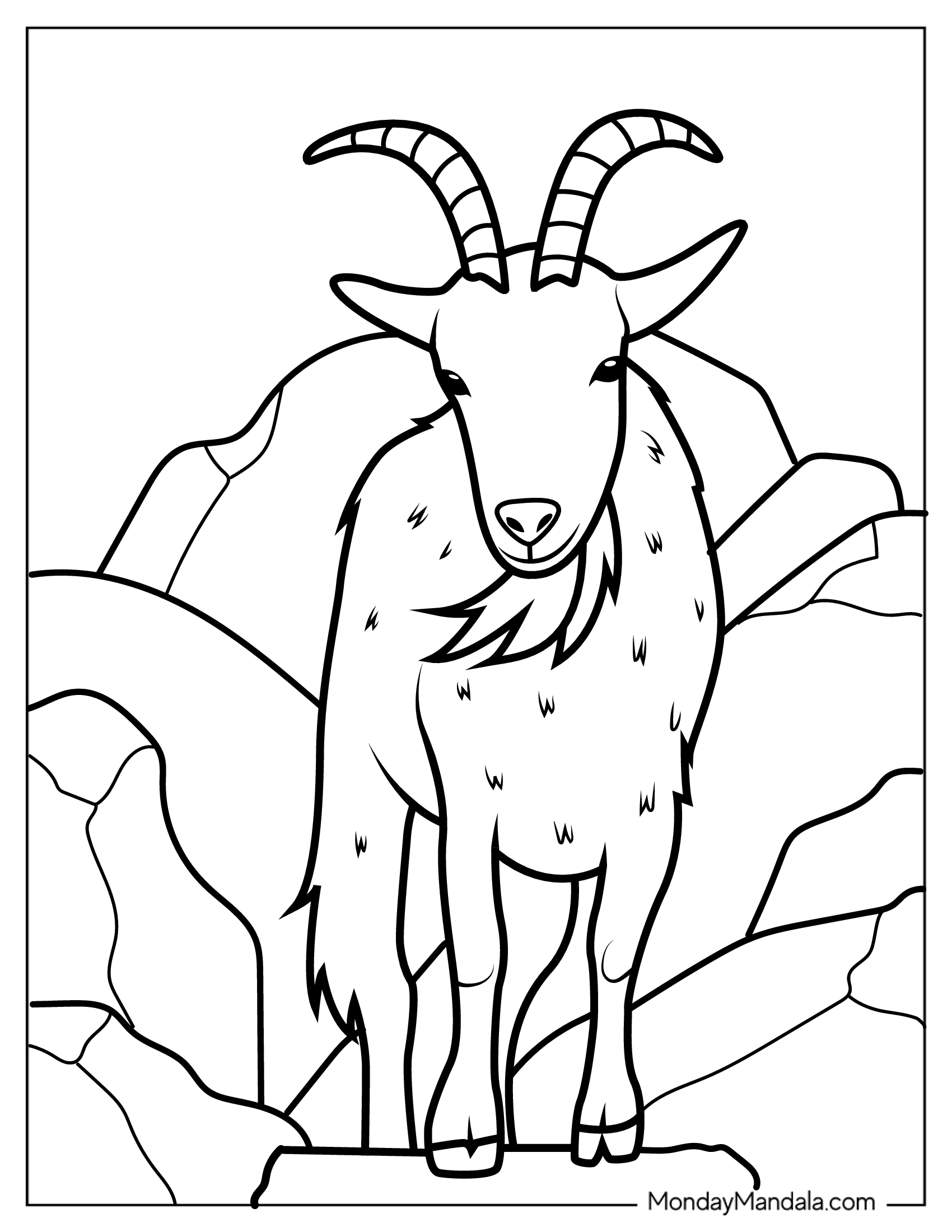 Mountain Goat Coloring Page