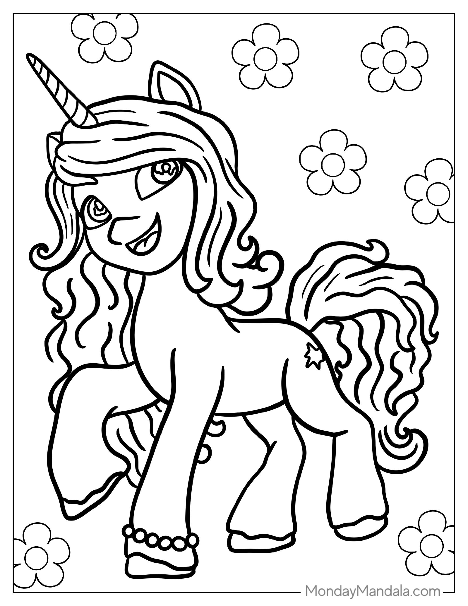 My Little Pony Izzy Moonbow Unicorn Coloring Sheet