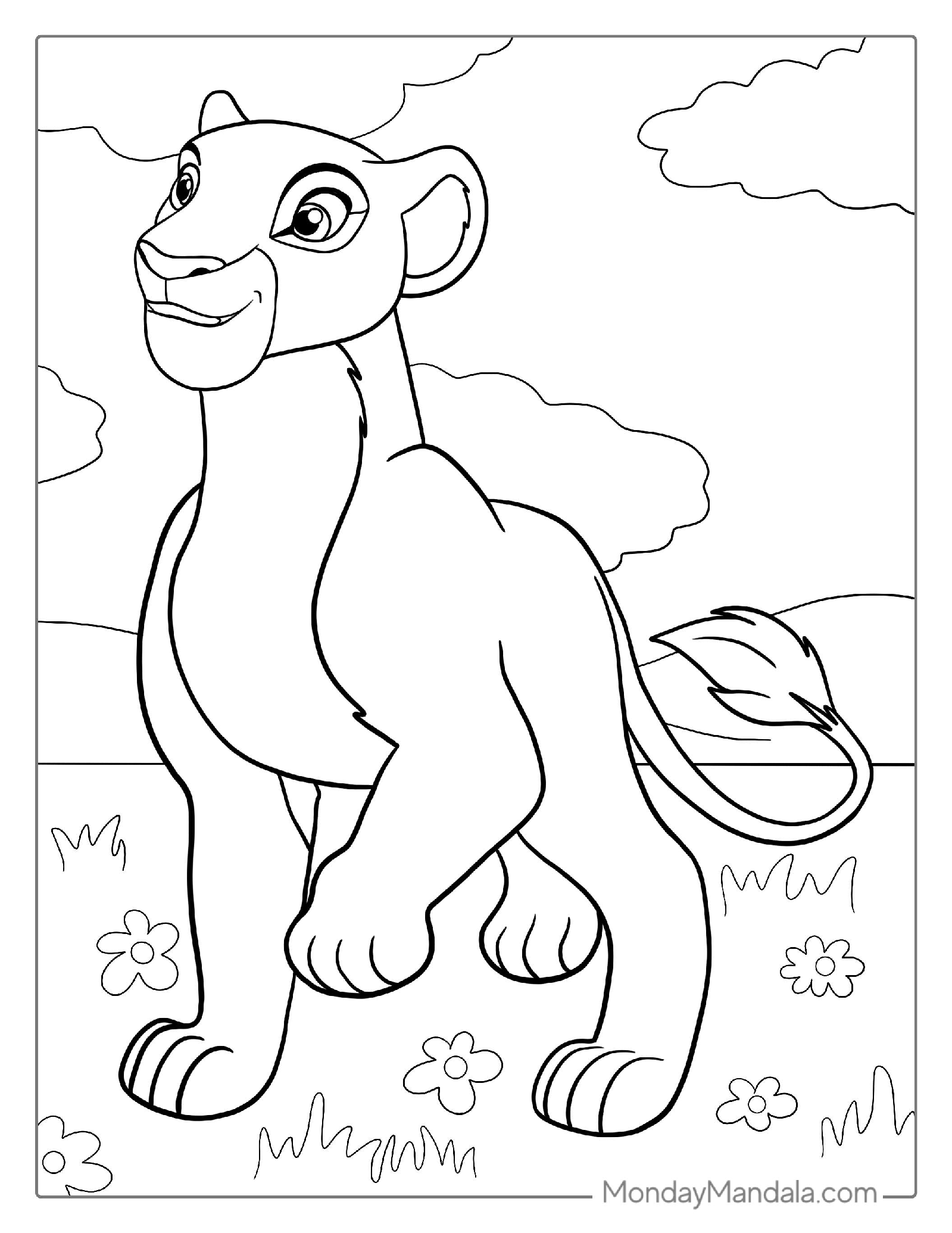 Nala From Lion King Coloring Page