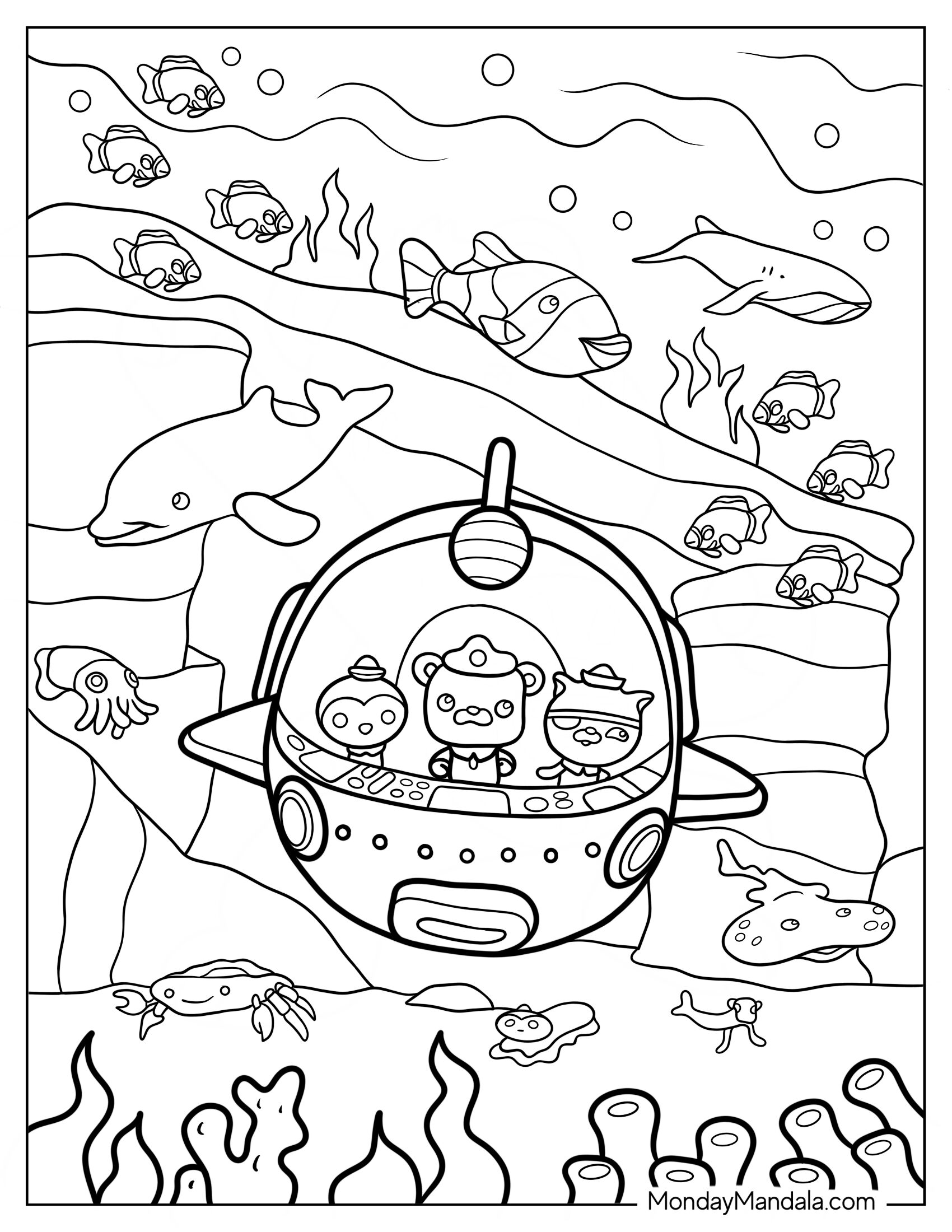 Octonauts Coloring Page Inside The Ship