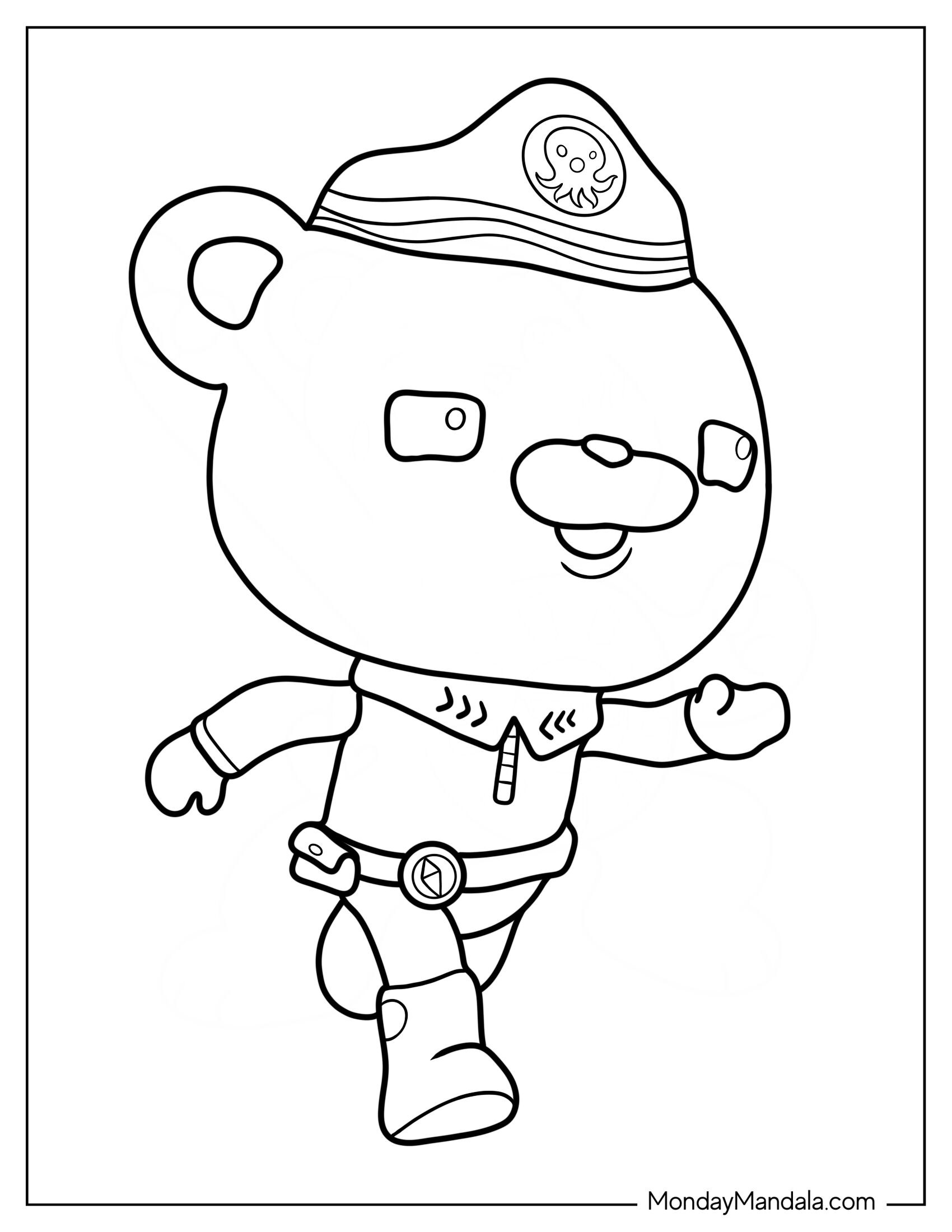 Octonauts Coloring Page Of Captain Barnacles For Kids