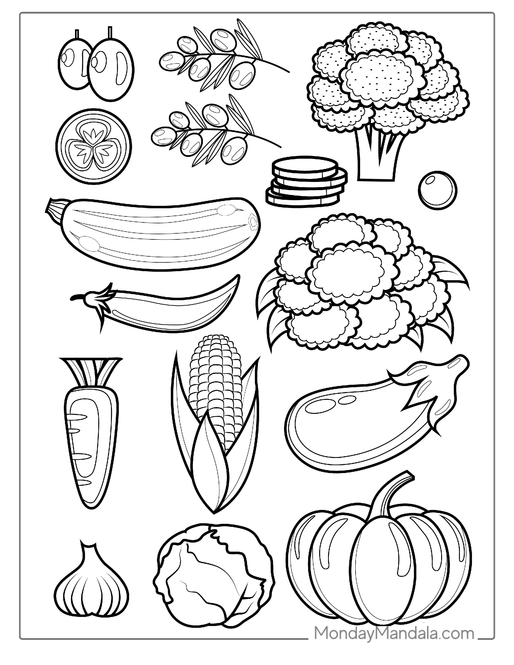 Outline Of Popular Vegetables